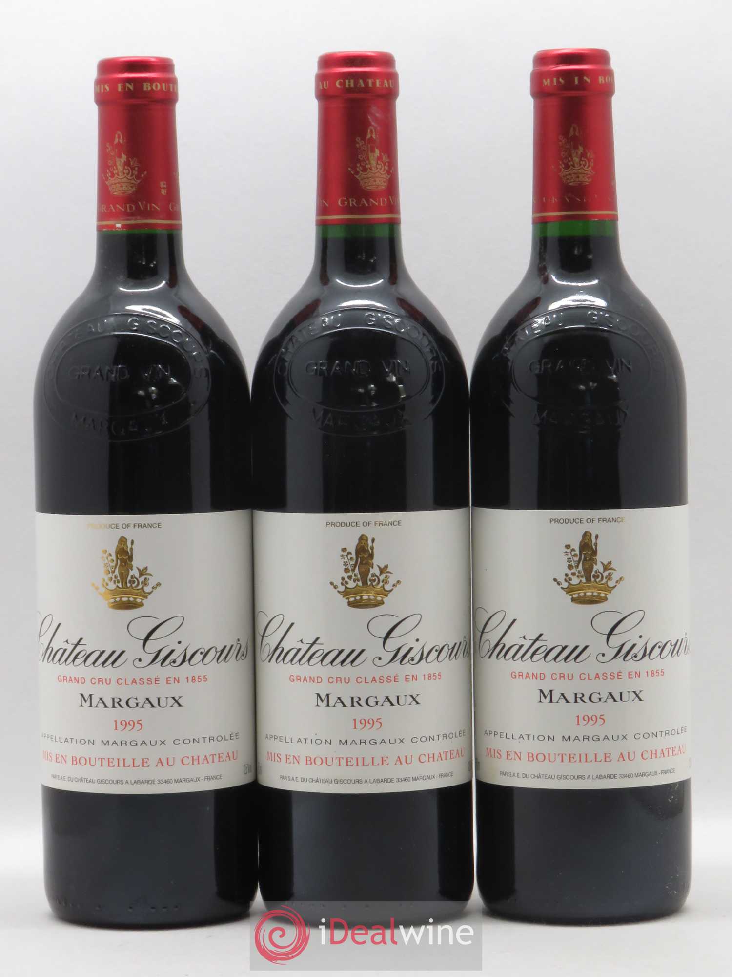 Château Giscours 3ème Grand Cru Classé 1995 - Lot de 3 bouteilles - 0