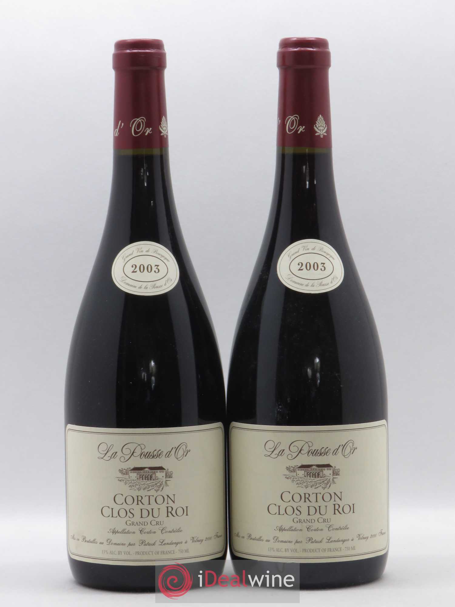 Corton Grand Cru Clos du Roi La Pousse d'Or (Domaine de) 2003 - Lot de 2 bouteilles - 0