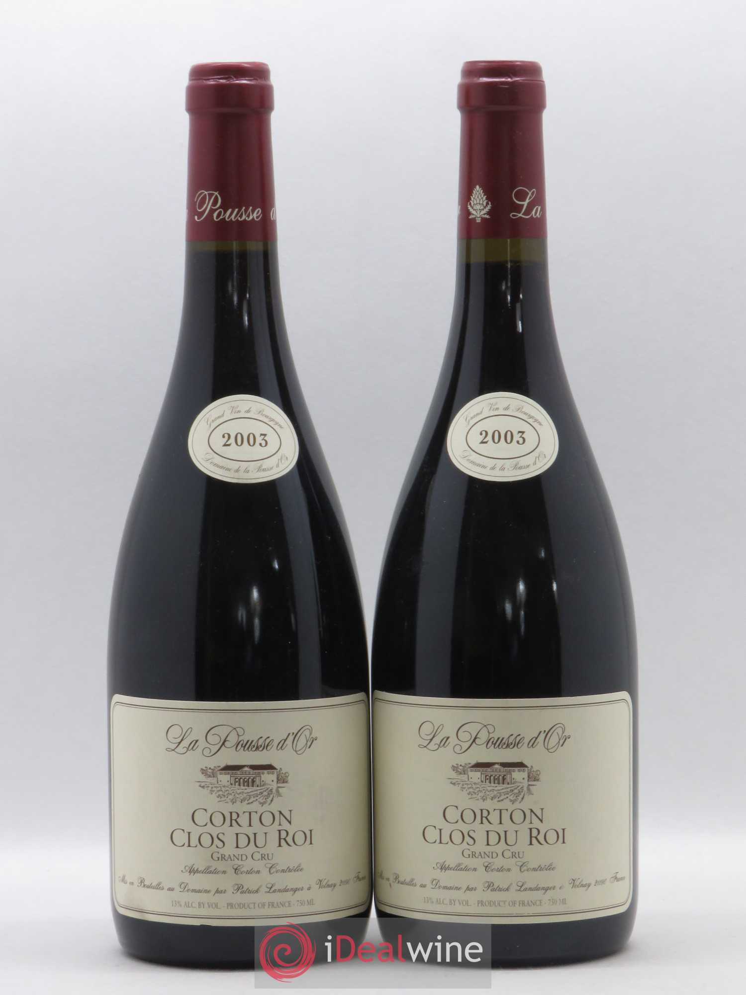 Corton Grand Cru Clos du Roi La Pousse d'Or (Domaine de) 2003 - Lot de 2 bouteilles - 0