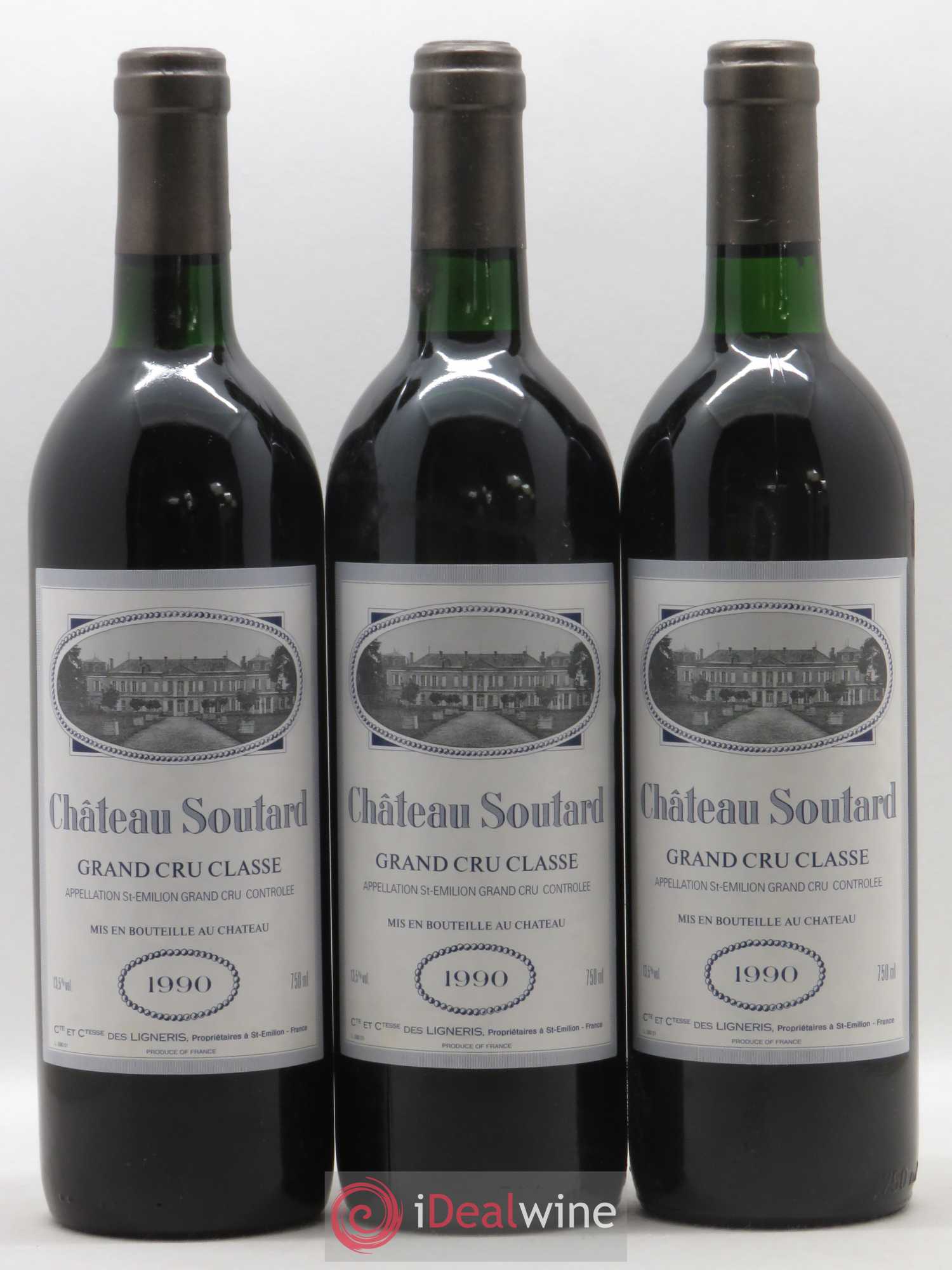 Château Soutard Grand Cru Classé 1990 - Lot de 12 bouteilles - 1