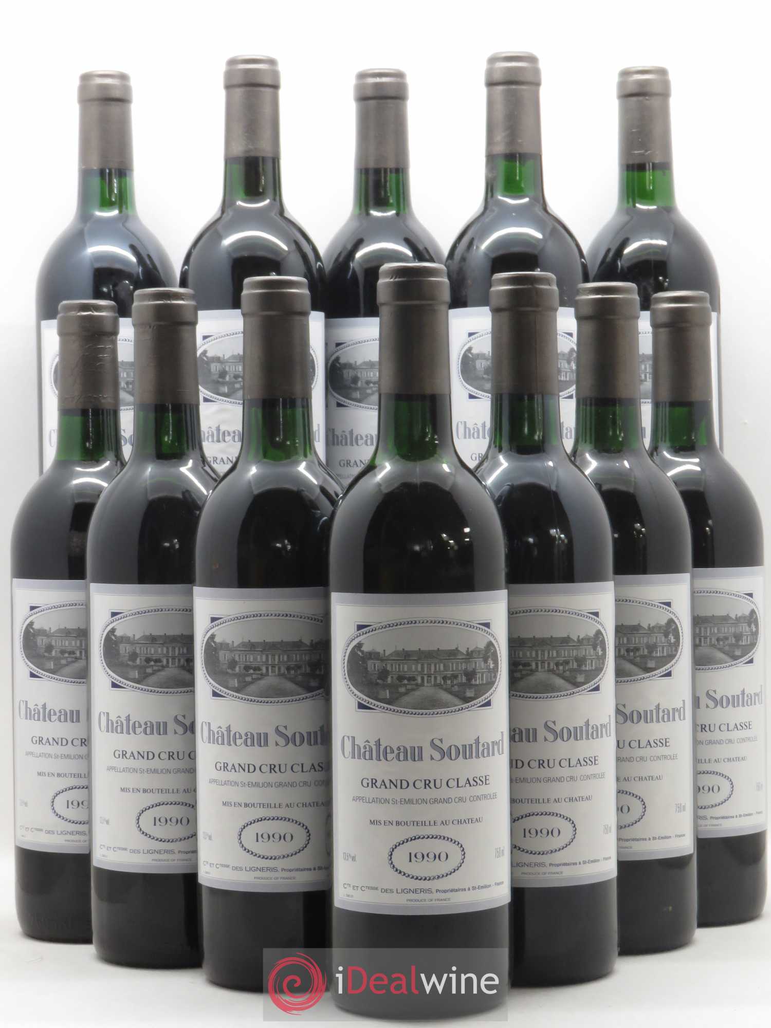 Château Soutard Grand Cru Classé 1990 - Lot de 12 bouteilles - 0
