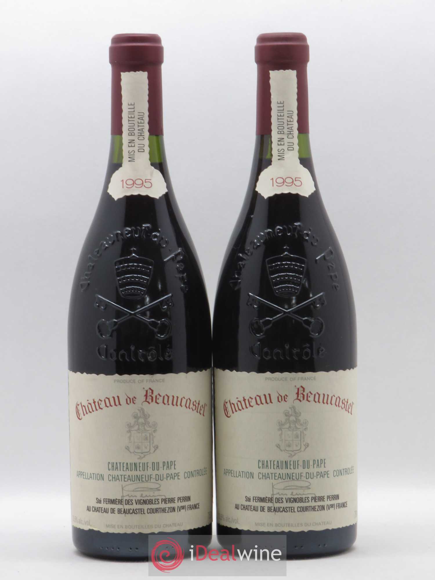 Châteauneuf-du-Pape Château de Beaucastel Famille Perrin 1995 - Lot de 2 bouteilles - 0
