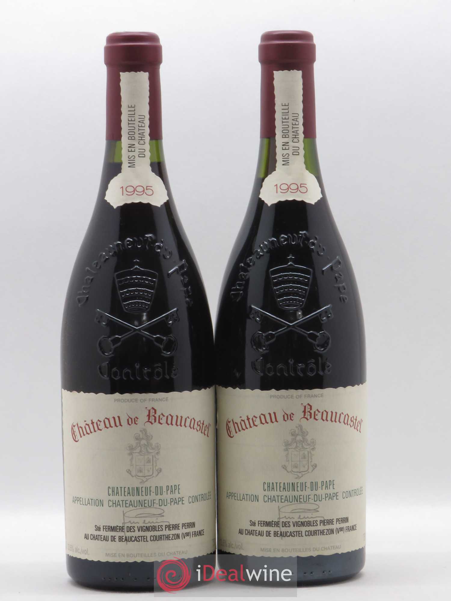 Châteauneuf-du-Pape Château de Beaucastel Famille Perrin 1995 - Lot de 2 bouteilles - 0