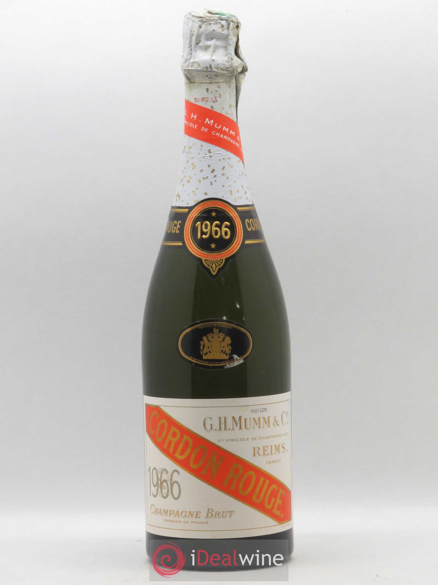 Cordon Rouge Mumm 1966 - Lot de 1 bouteille - 0
