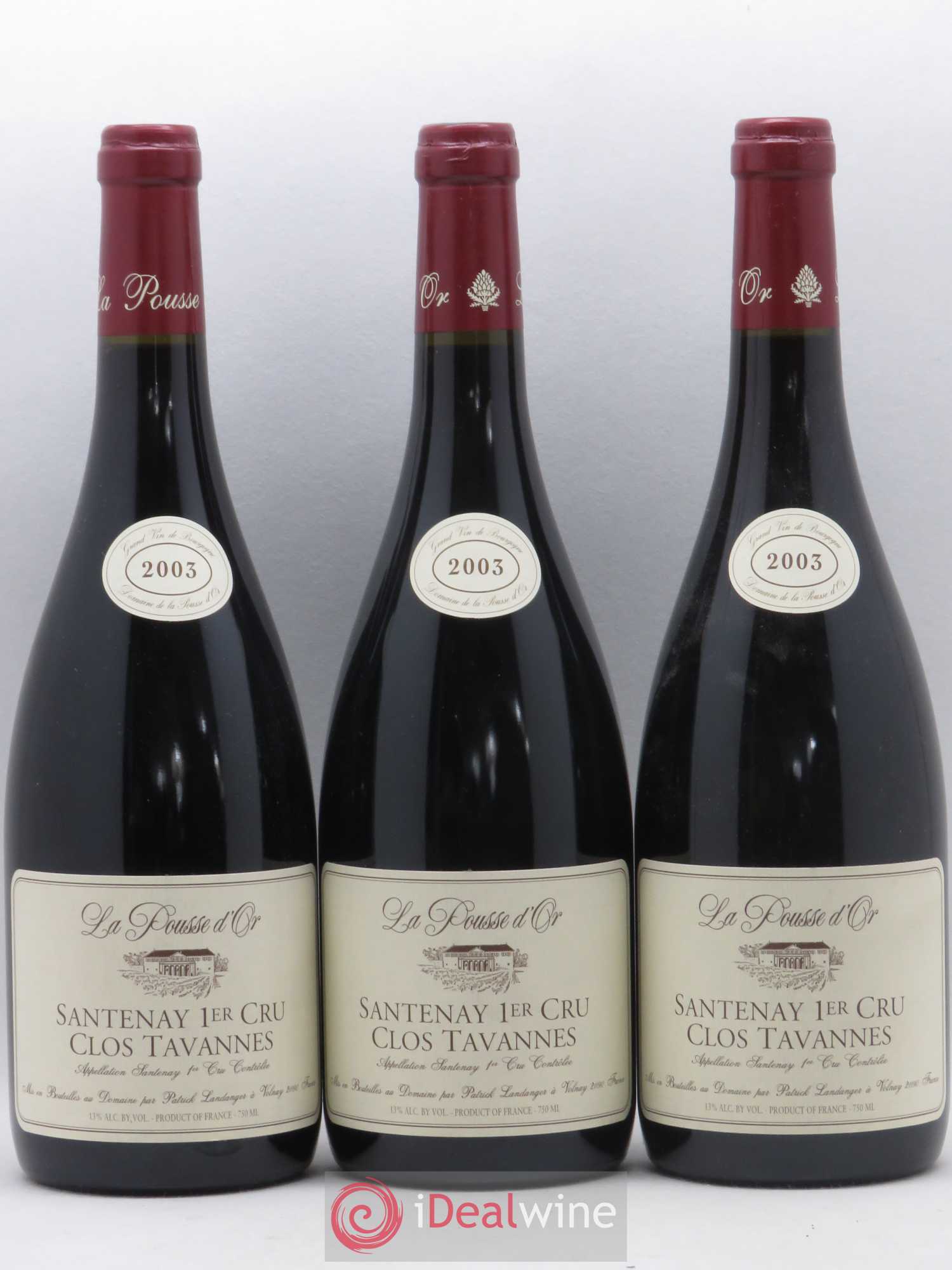 Santenay 1er Cru Clos Tavannes La Pousse d'Or (Domaine de) 2003 - Lot de 3 bouteilles - 0