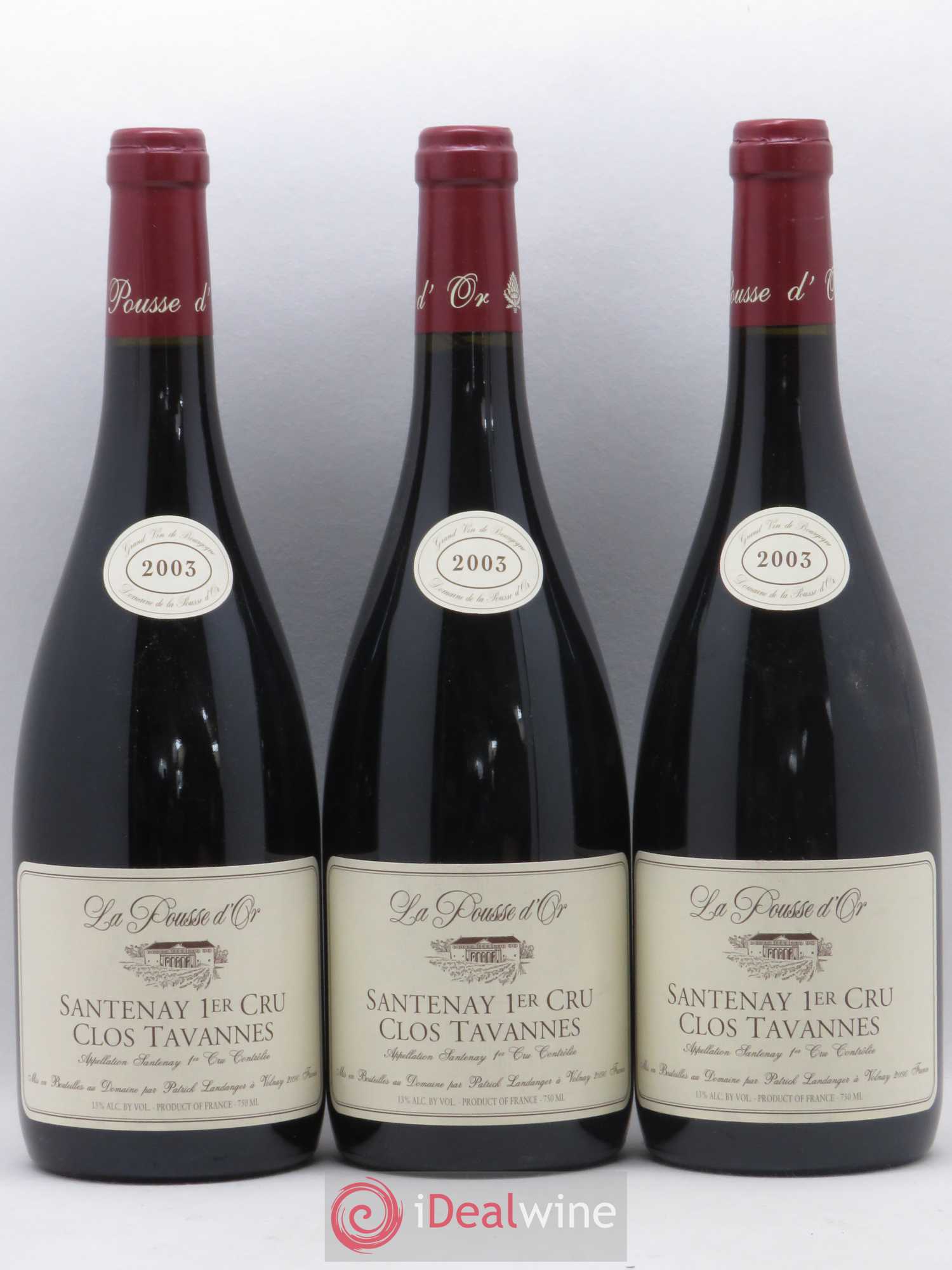 Santenay 1er Cru Clos Tavannes La Pousse d'Or (Domaine de) 2003 - Lot de 3 bouteilles - 0