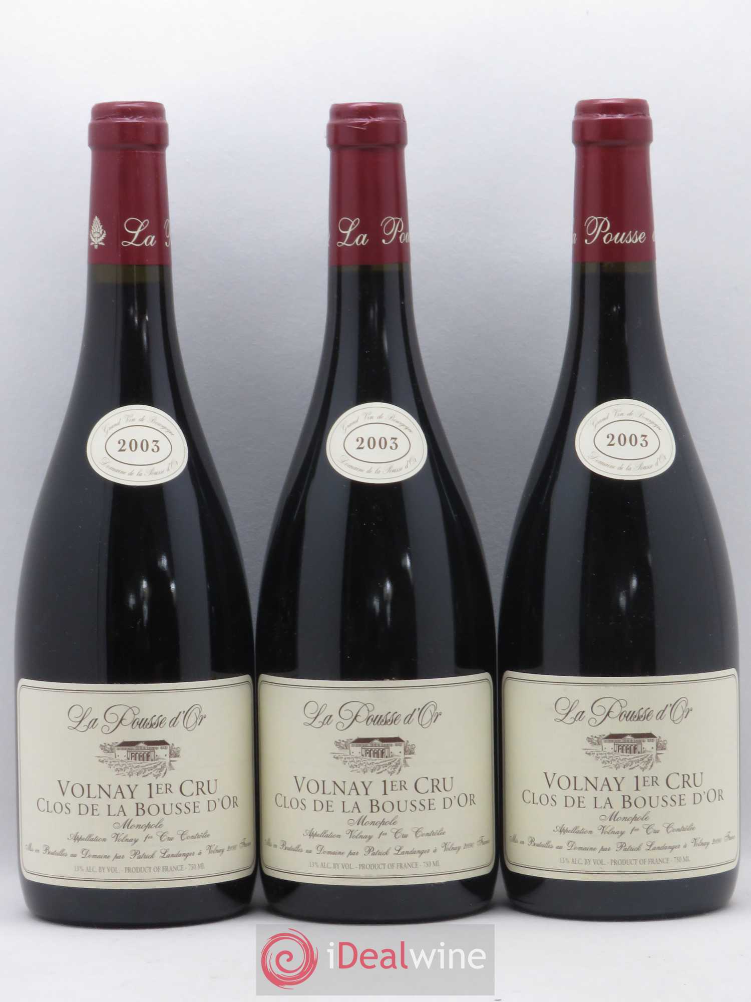 Volnay 1er Cru Clos de la Bousse d'Or La Pousse d'Or (Domaine de) 2003 - Lot de 3 bouteilles - 0