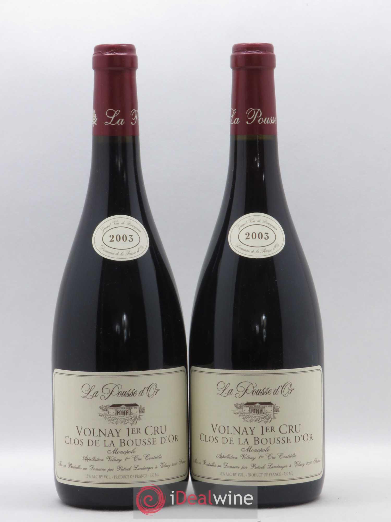 Volnay 1er Cru Clos de la Bousse d'Or La Pousse d'Or (Domaine de) 2003 - Lot de 2 bouteilles - 0
