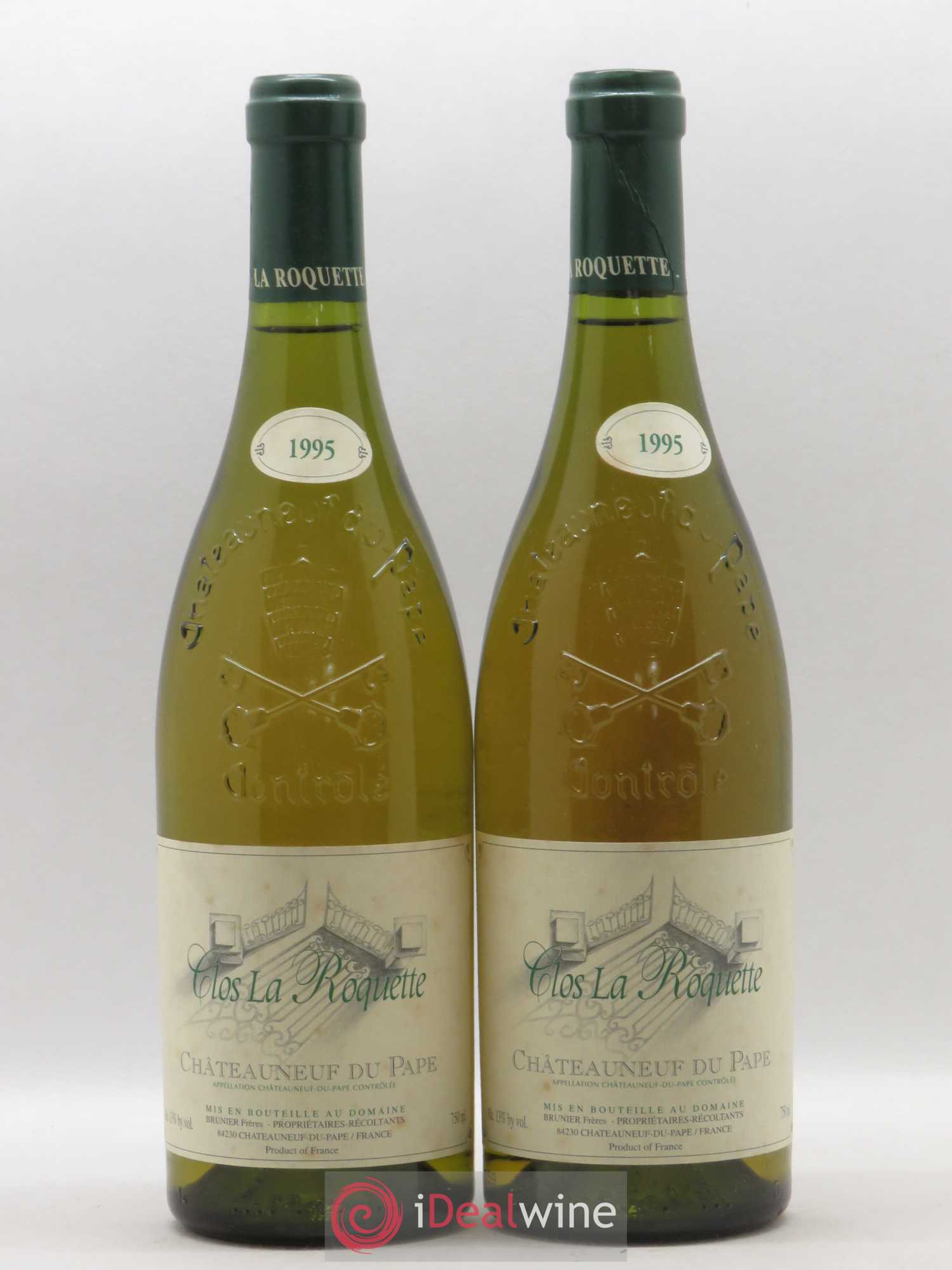 Châteauneuf-du-Pape La Roquète - Anciennement La Roquette (Domaine de) Clos de La Roquète Vignobles Brunier 1995 - Lot de 2 bouteilles - 0