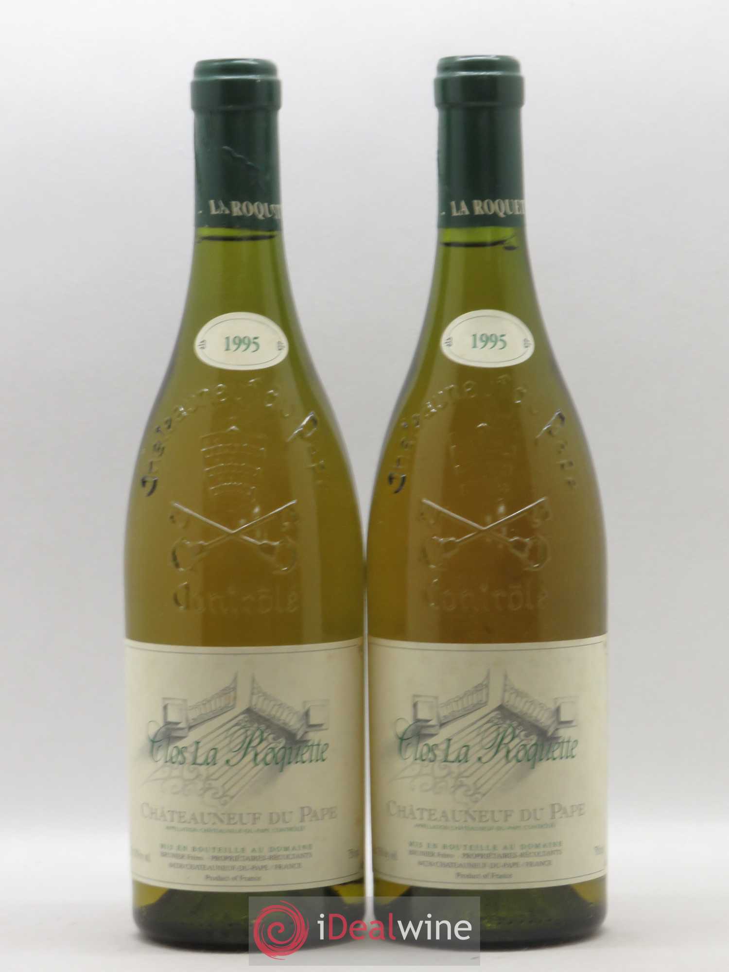 Châteauneuf-du-Pape La Roquète - Anciennement La Roquette (Domaine de) Clos de La Roquète Vignobles Brunier 1995 - Lot de 2 bouteilles - 0