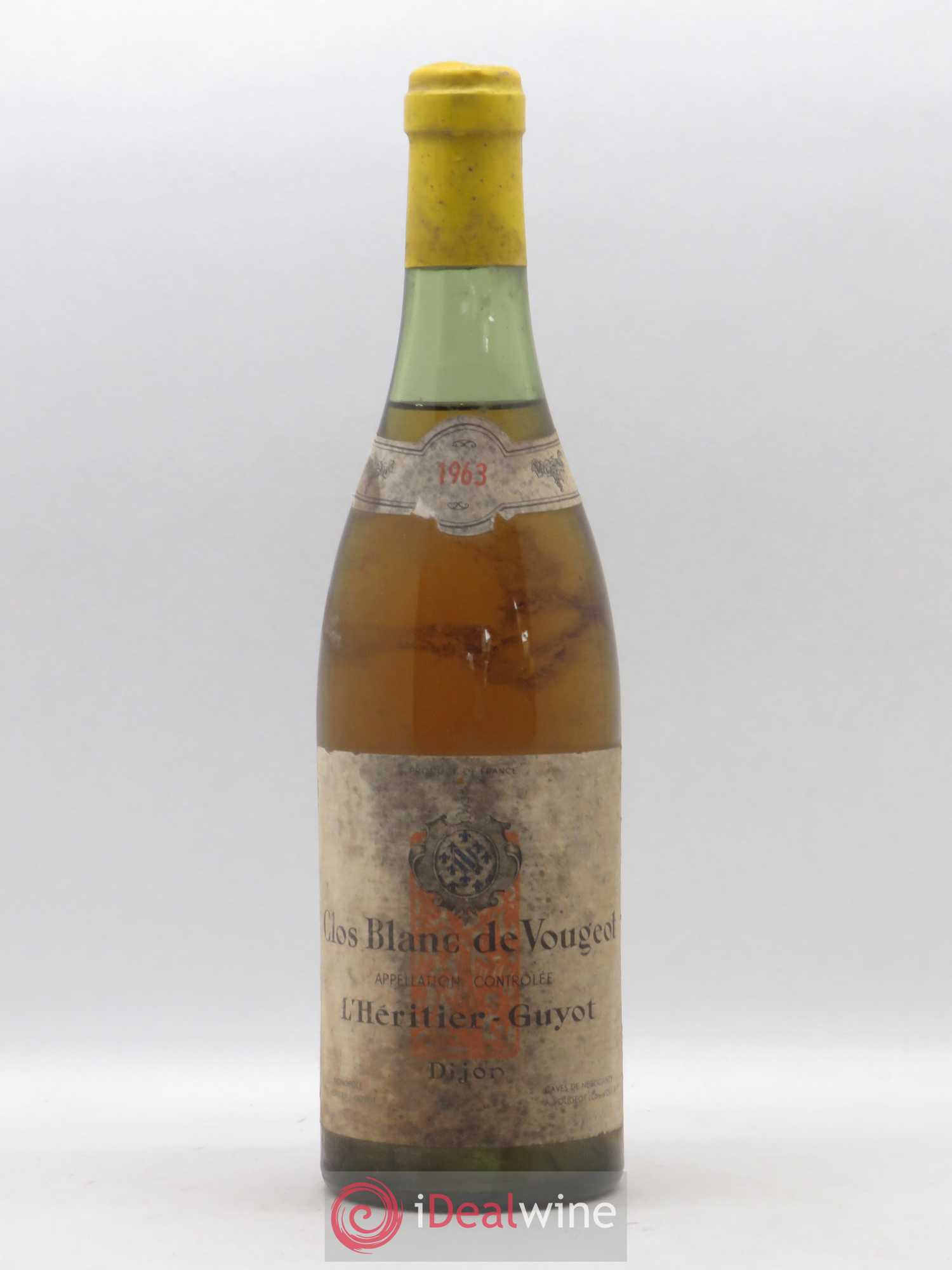 Vougeot 1er Cru Clos Blanc de Vougeot Monopole Héritier-Guyot 1963 - Posten von 1 Flasche - 0