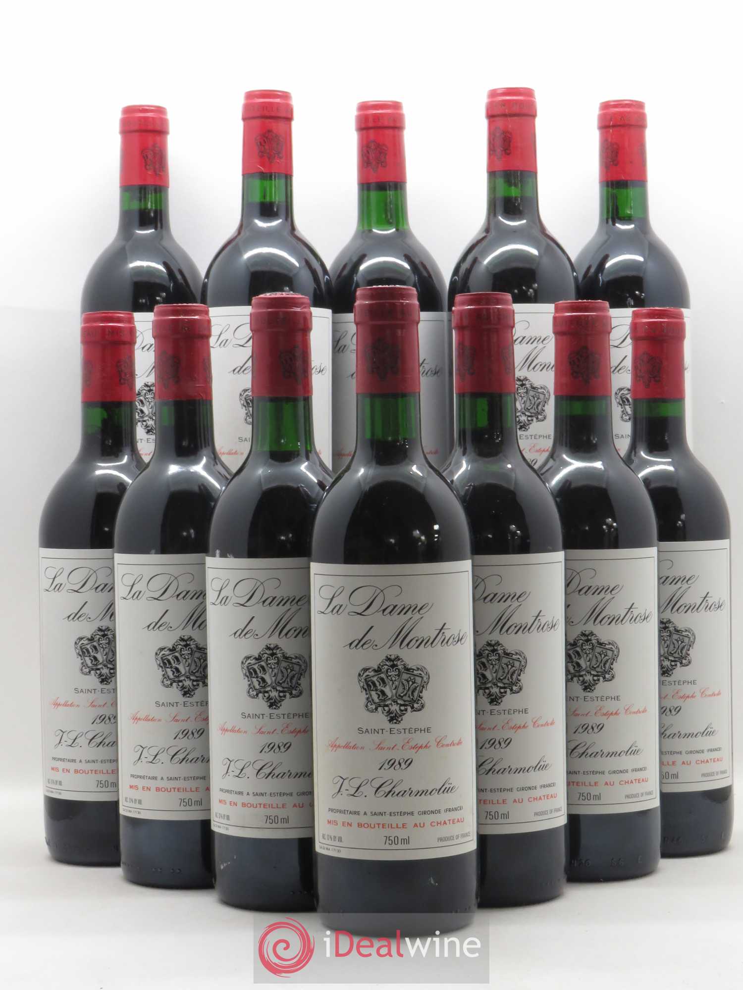 La Dame de Montrose Second Vin 1989 - Lot de 12 bouteilles - 0
