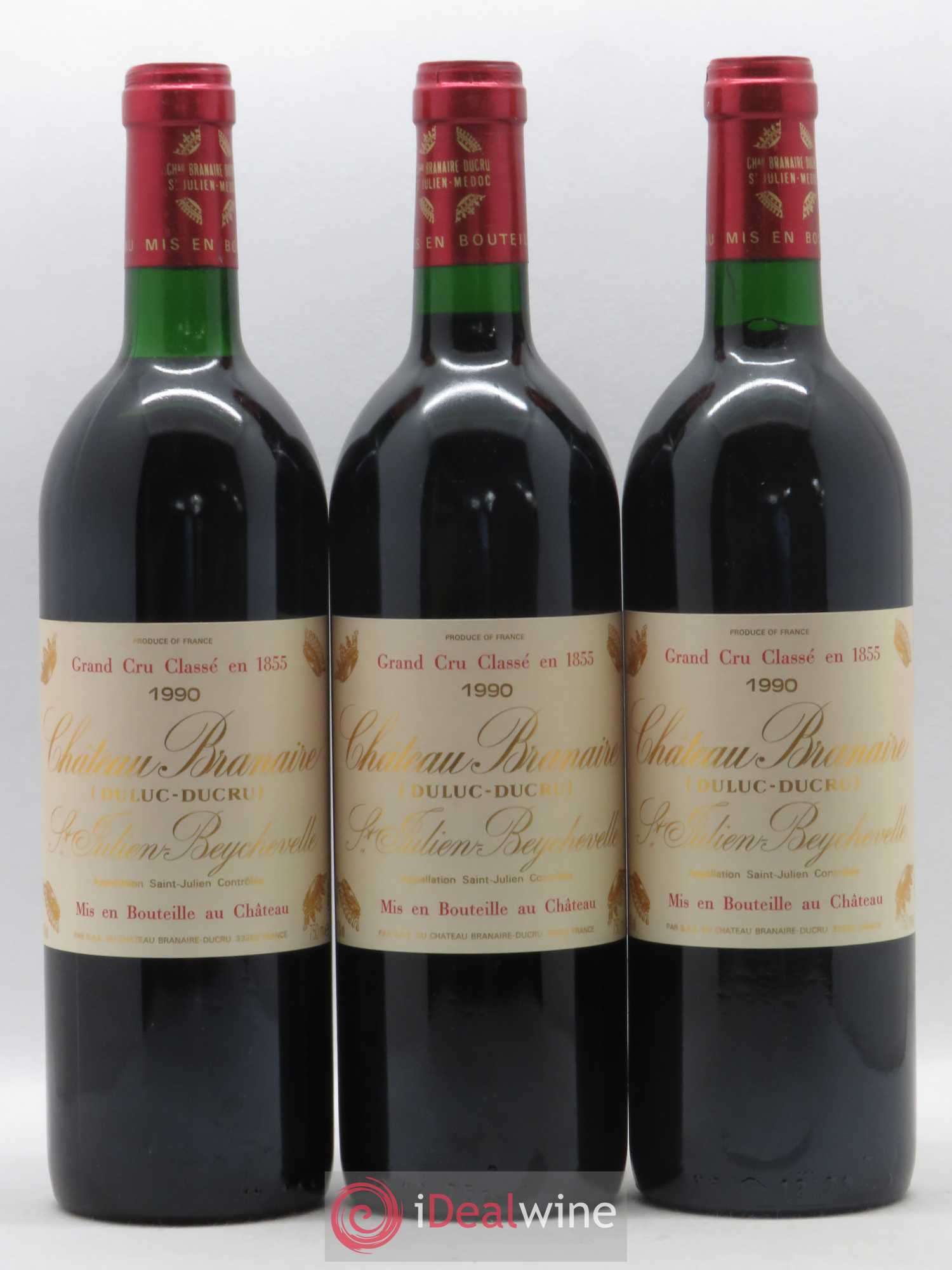 Château Branaire Ducru 4ème Grand Cru Classé 1990 - Lot de 12 bouteilles - 1