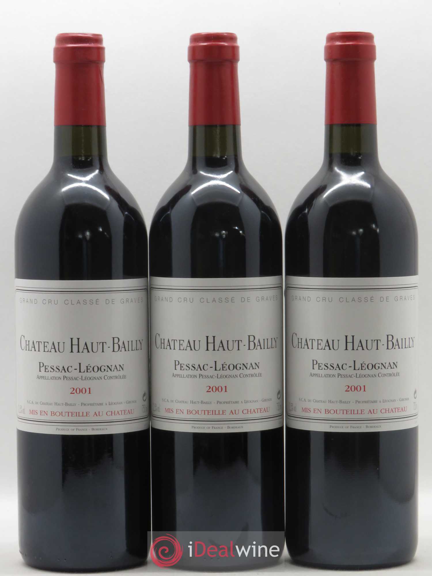 Château Haut-Bailly Cru Classé de Graves 2001 - Lot de 12 bouteilles - 1