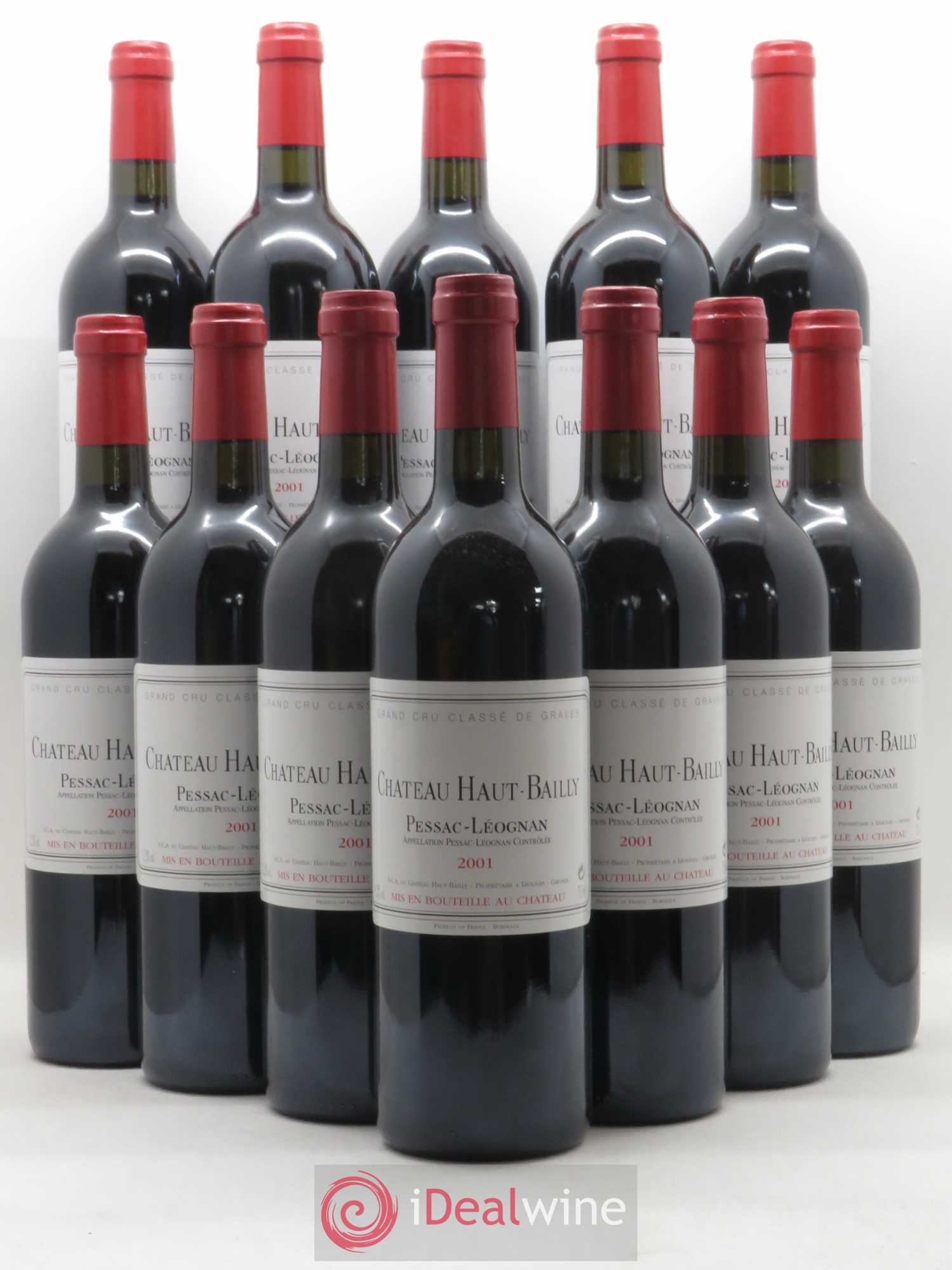 Château Haut-Bailly Cru Classé de Graves 2001 - Lot de 12 bouteilles - 0