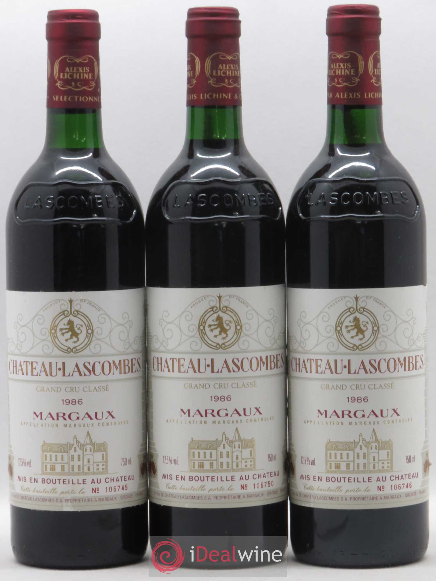 Château Lascombes 2ème Grand Cru Classé 1986 - Lot de 6 bouteilles - 1