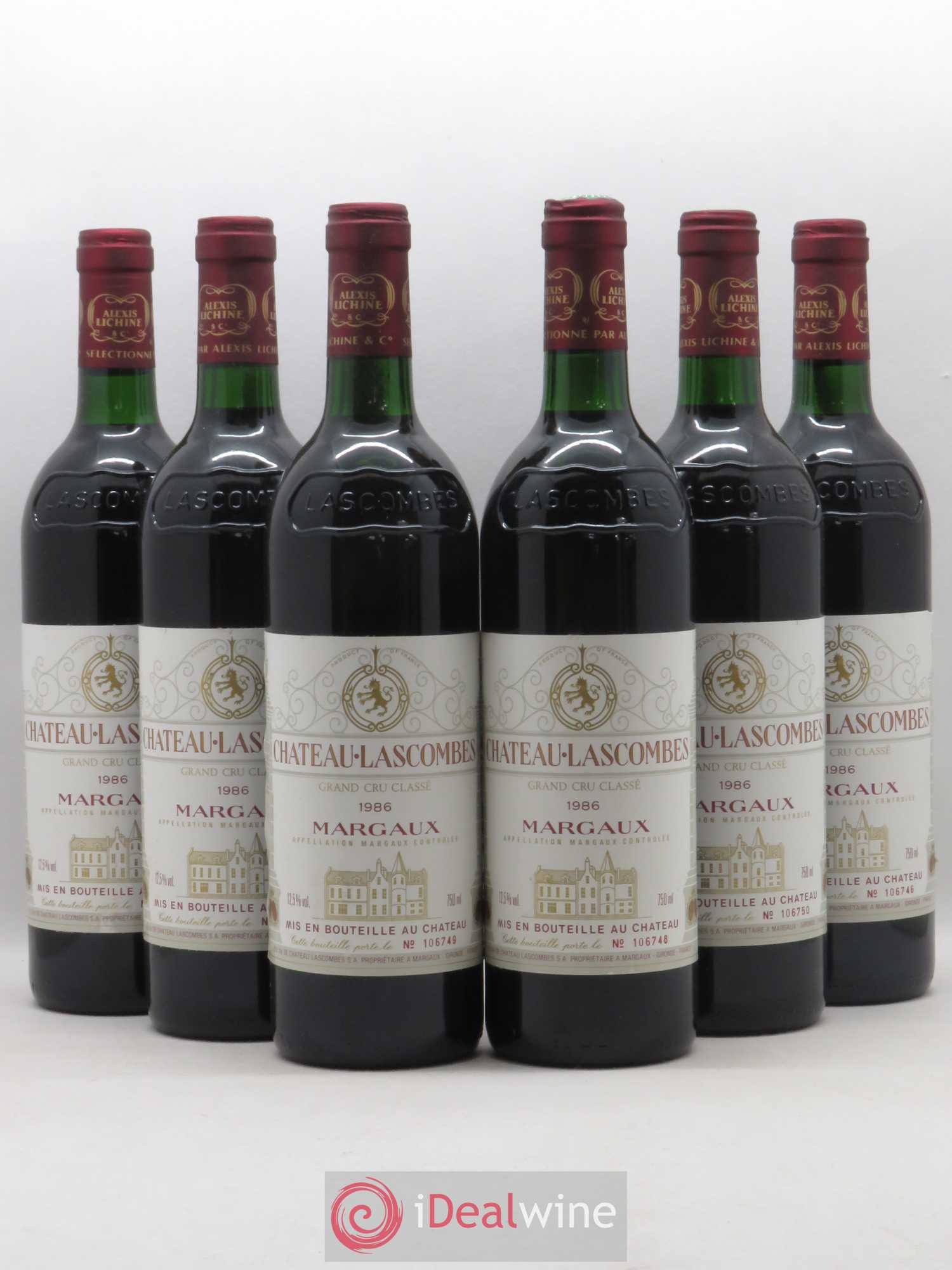 Château Lascombes 2ème Grand Cru Classé 1986 - Lot de 6 bouteilles - 0