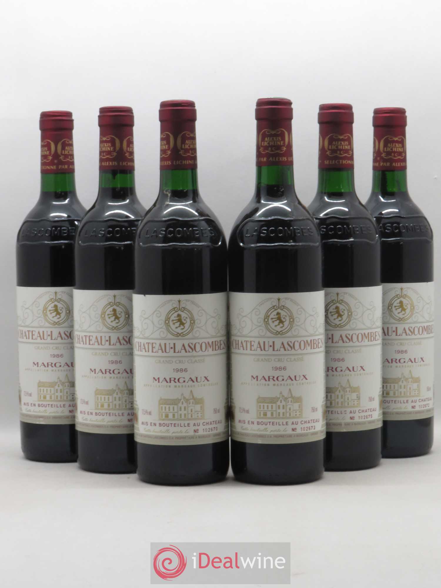 Château Lascombes 2ème Grand Cru Classé 1986 - Lot de 6 bouteilles - 0