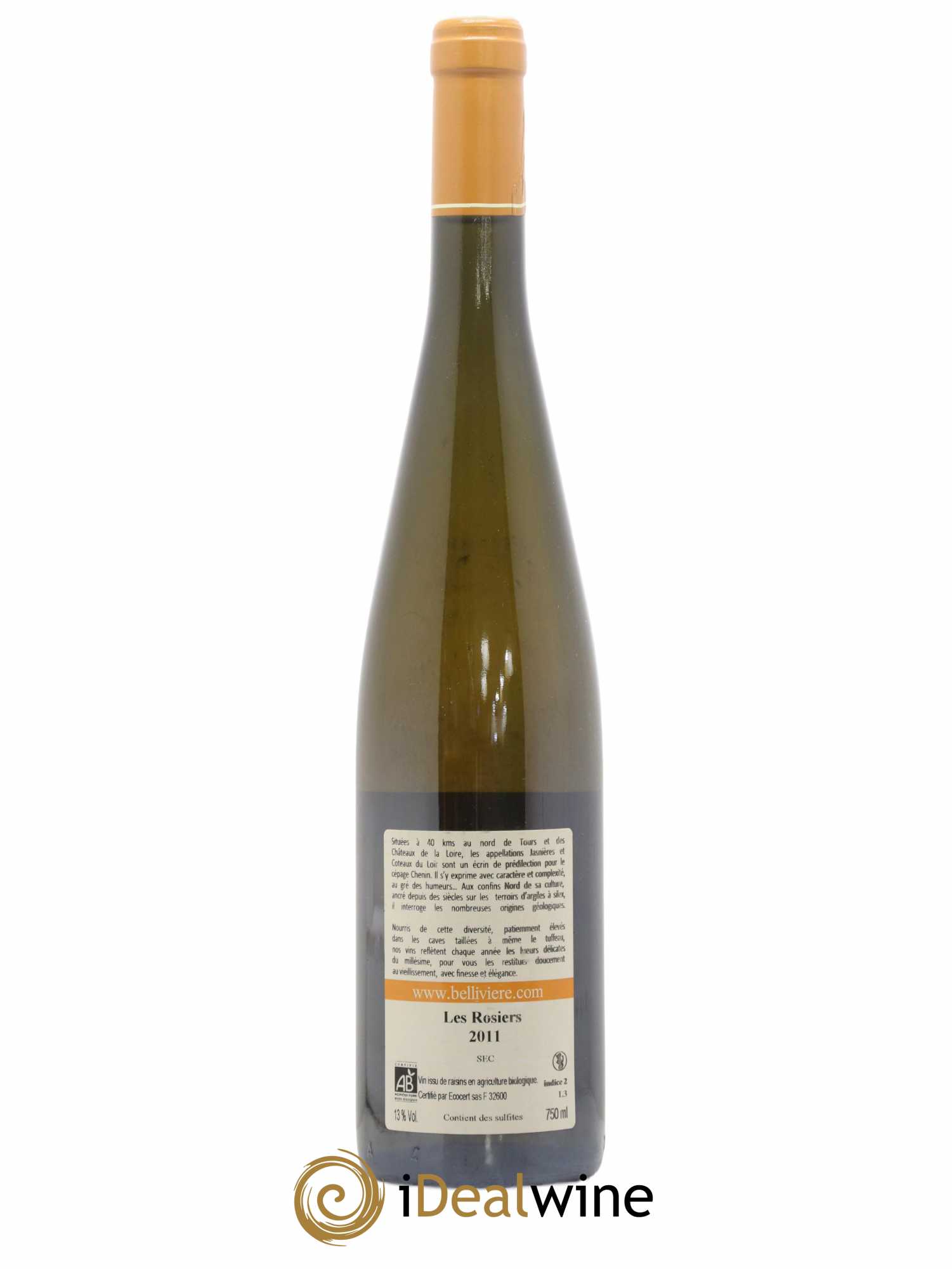 Jasnières Les Rosiers Domaine de Bellivière 2011 - Lot de 1 bouteille - 1