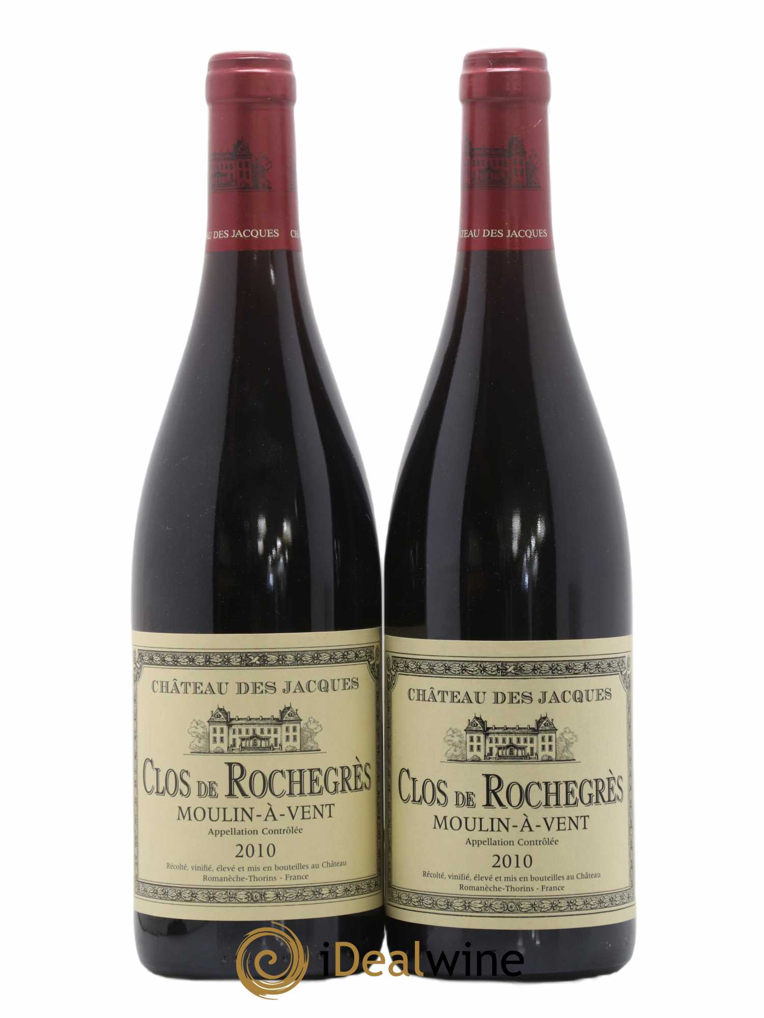 Moulin-à-Vent Clos de Rochegrès Château des Jacques 2010 - Lot de 2 bouteilles - 0