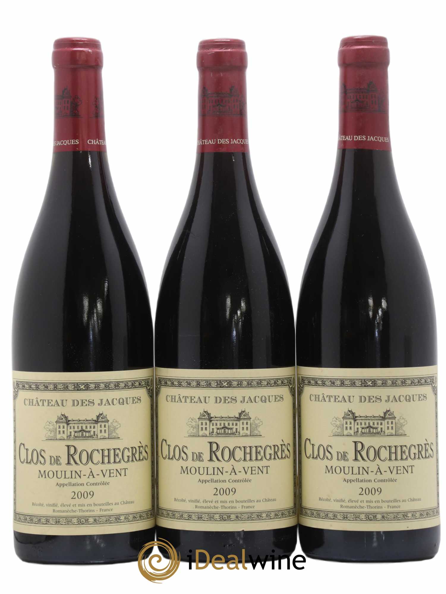 Moulin-à-Vent Clos de Rochegrès Château des Jacques 2009 - Posten von 3 Flaschen - 0
