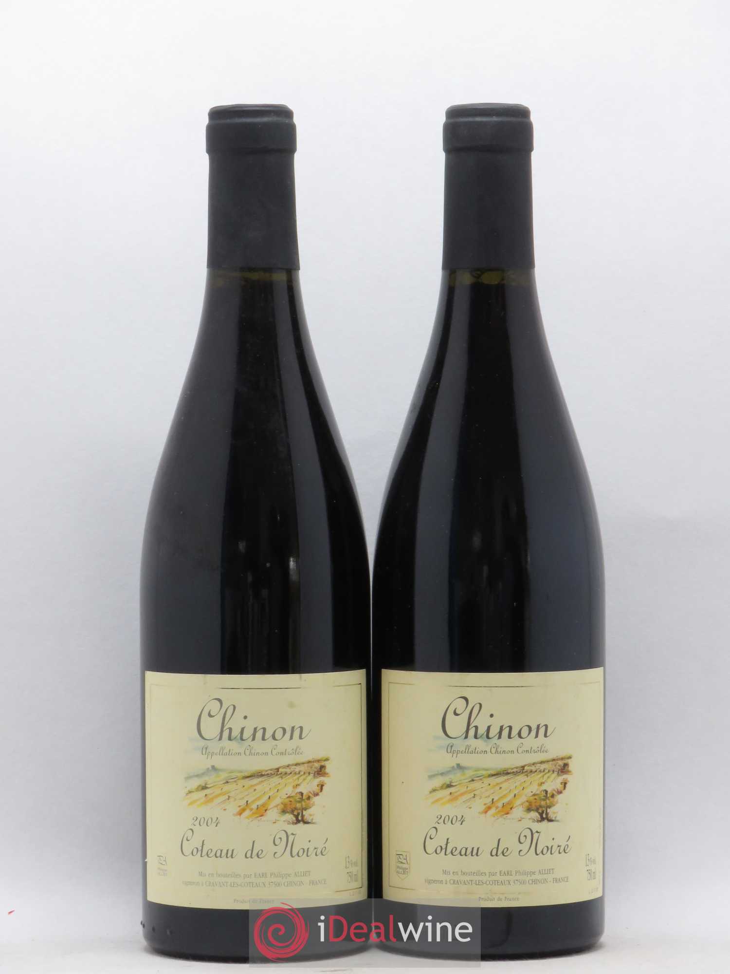Chinon Coteau de Noiré Philippe Alliet 2004 - Lot de 2 bouteilles - 0