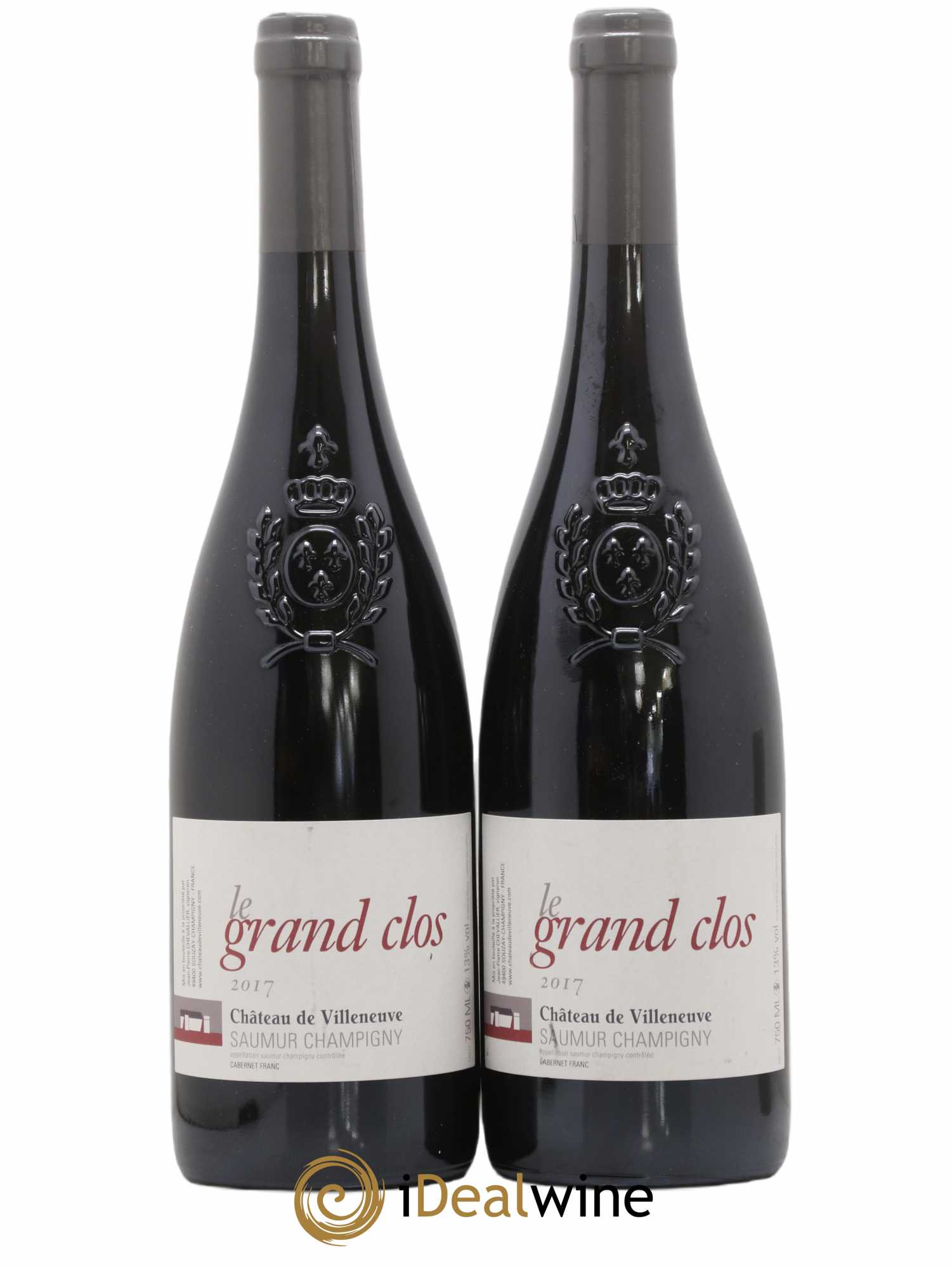 Saumur-Champigny Le Grand Clos Château de Villeneuve 2017 - Lot de 2 bouteilles - 0