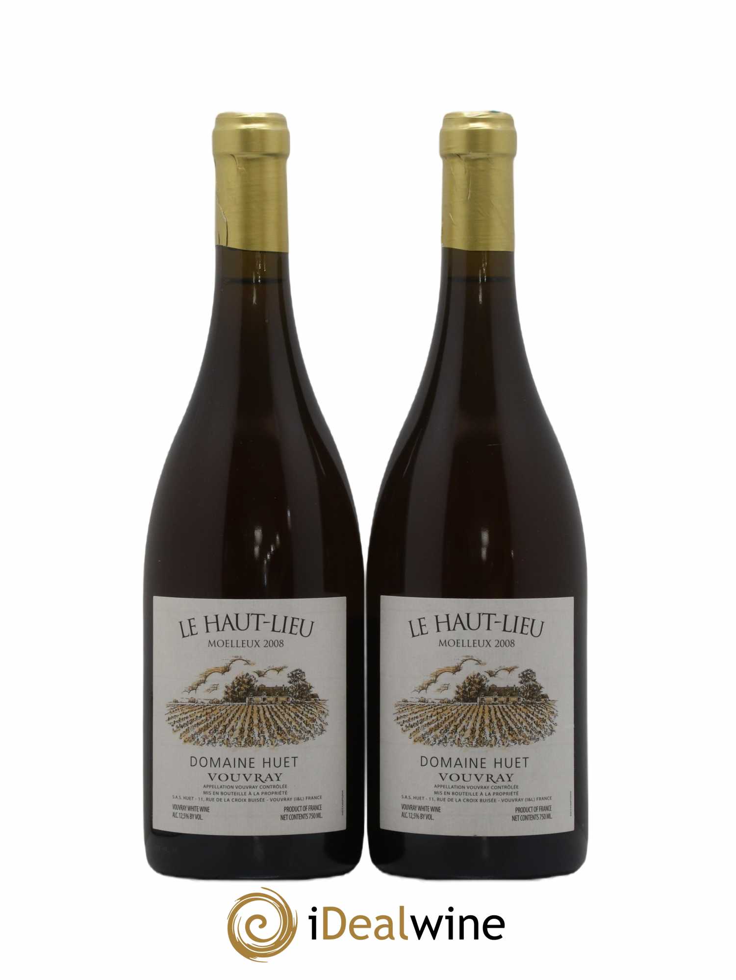 Vouvray Le Haut-Lieu Moelleux Domaine Huet 2008 - Lotto di 2 bottiglie - 0