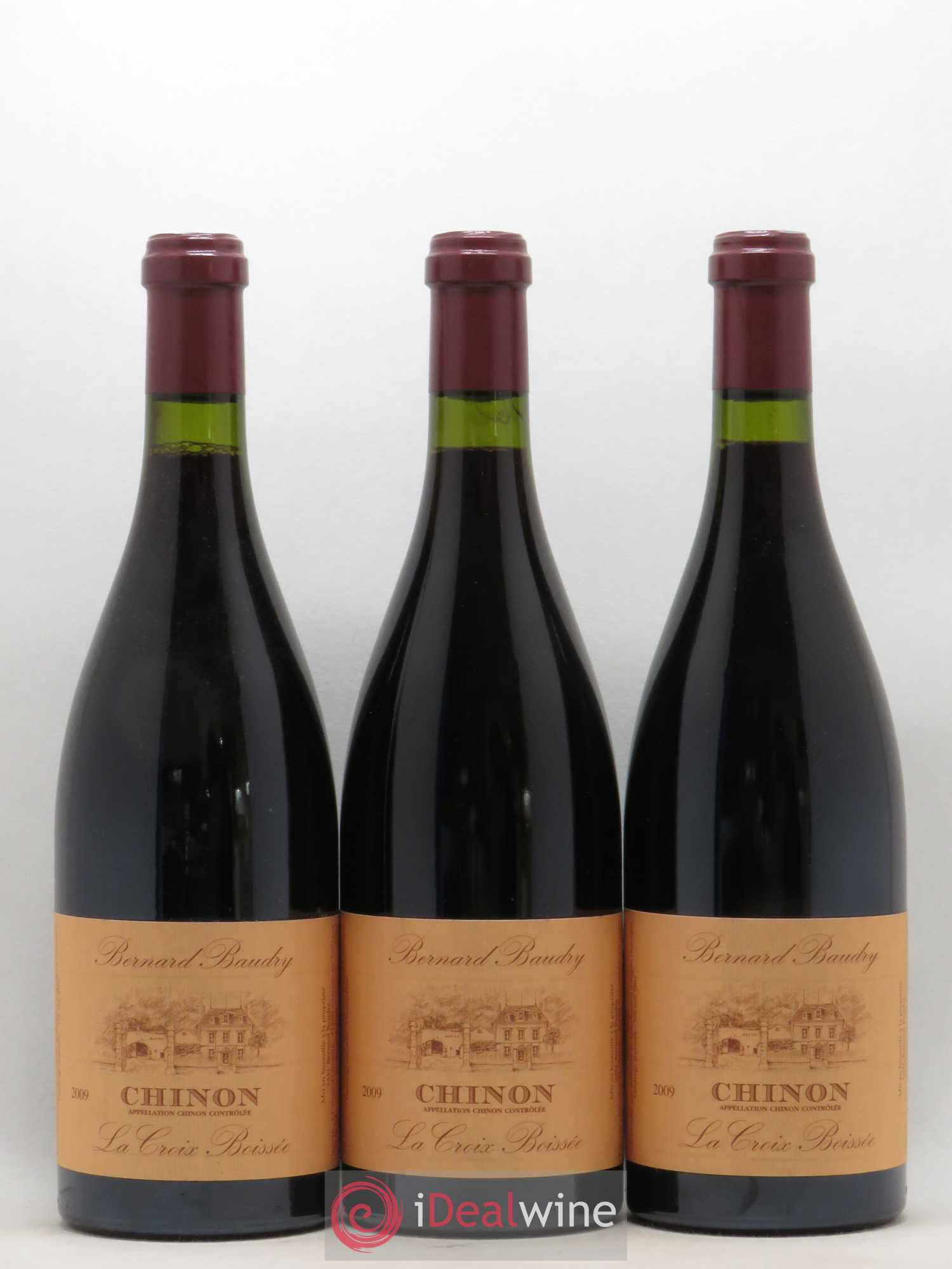 Chinon La Croix Boissée Bernard Baudry 2009 - Lot de 3 bouteilles - 0