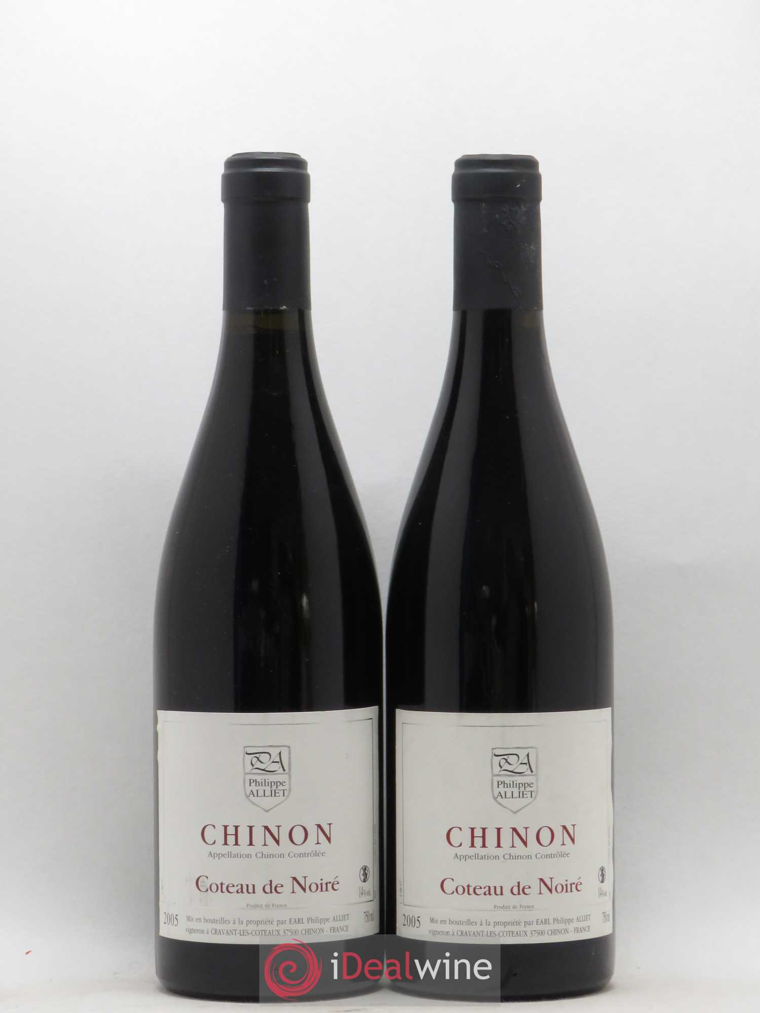 Chinon Coteau de Noiré Philippe Alliet 2005 - Lot de 2 bouteilles - 0