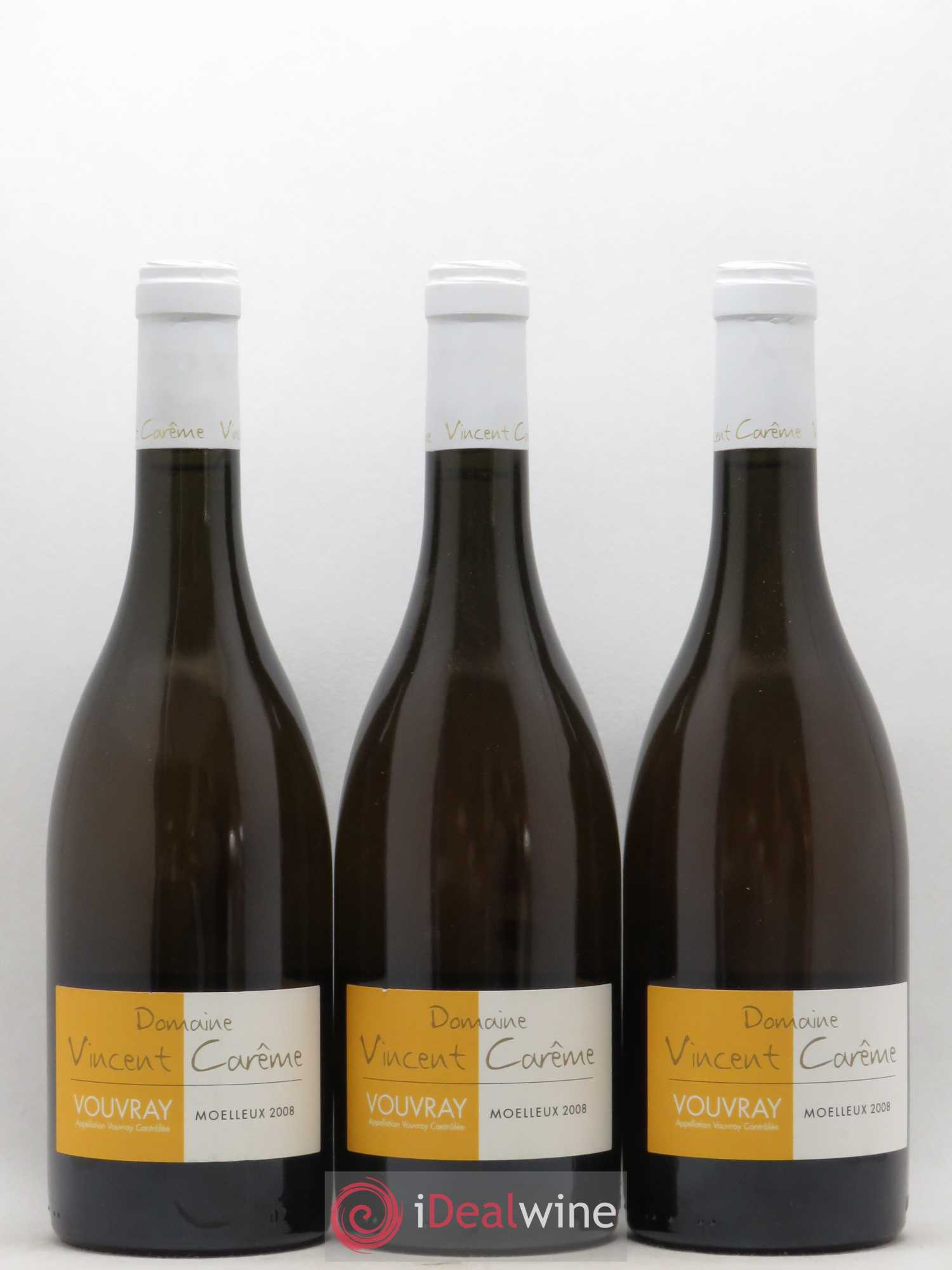 Vouvray Domaine Vincent Careme 2008 - Lotto di 3 bottiglie - 0