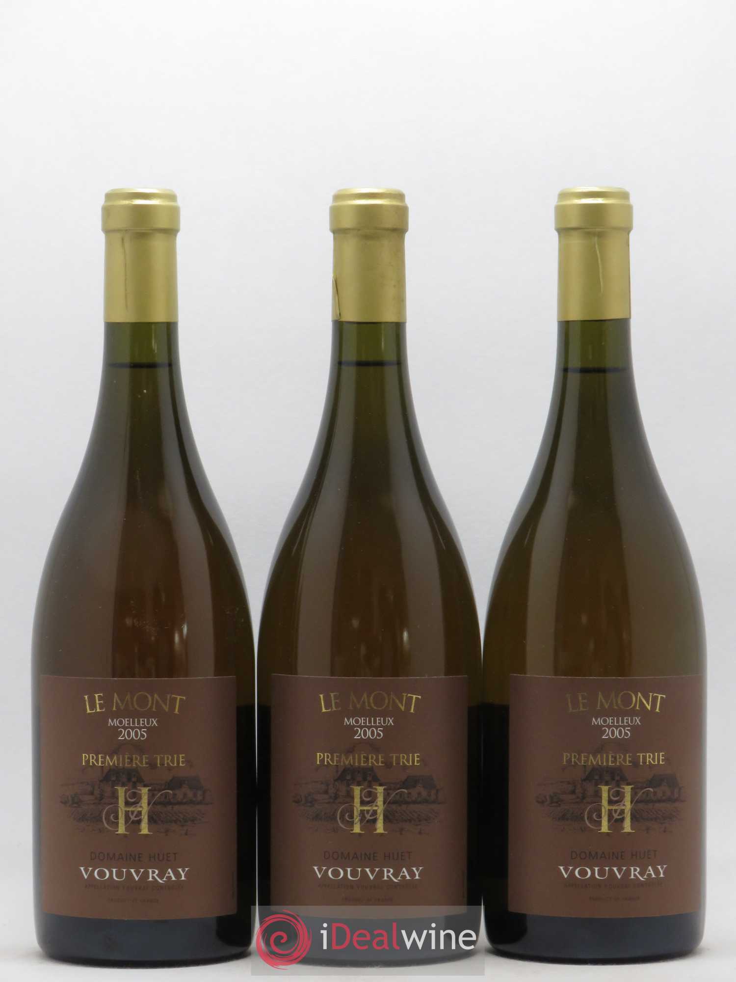 Vouvray Le Mont Moelleux 1ère Trie Domaine Huet 2005 - Lotto di 3 bottiglie - 0