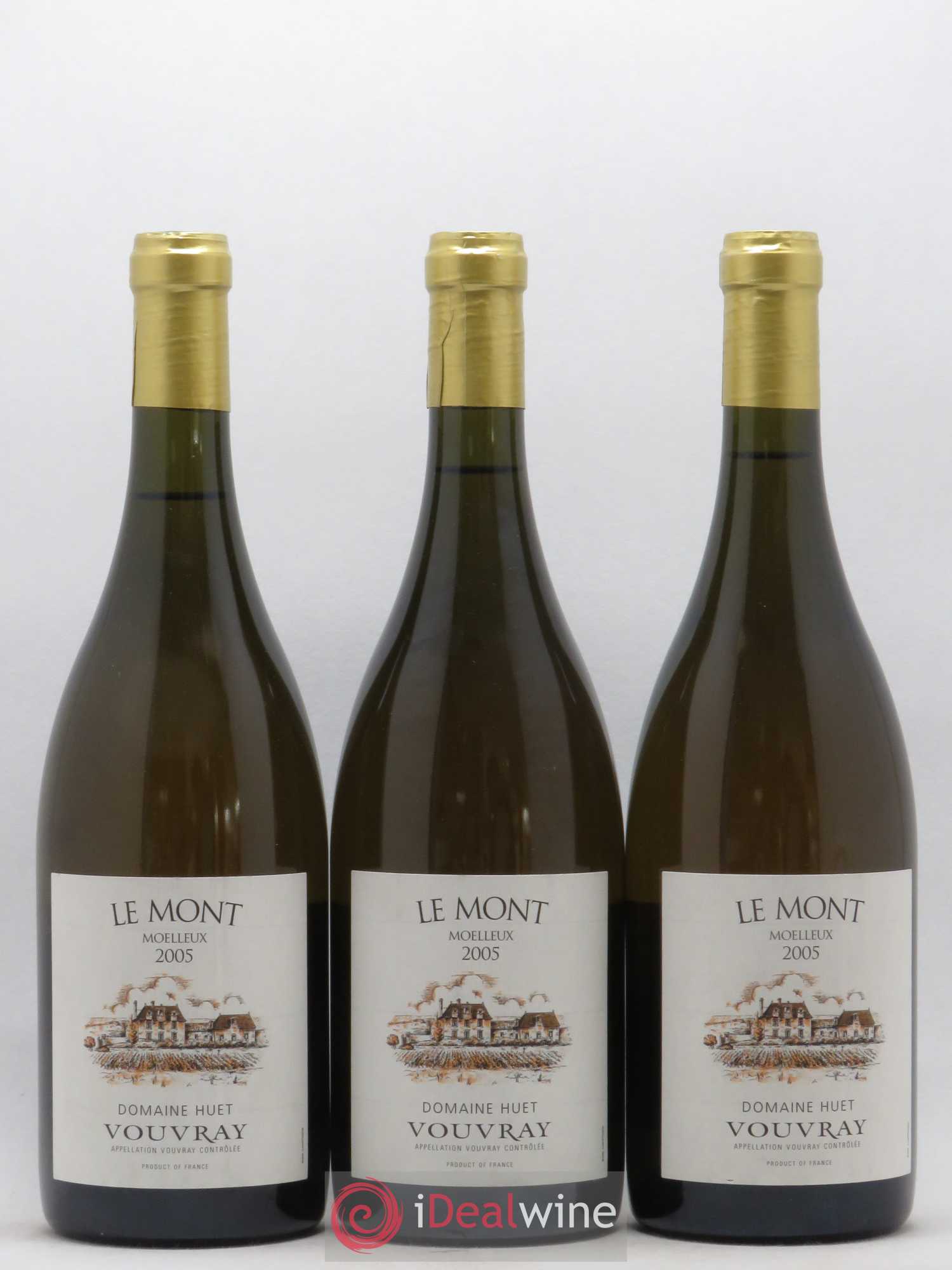Vouvray Le Mont Moelleux Domaine Huet 2005 - Lotto di 3 bottiglie - 0