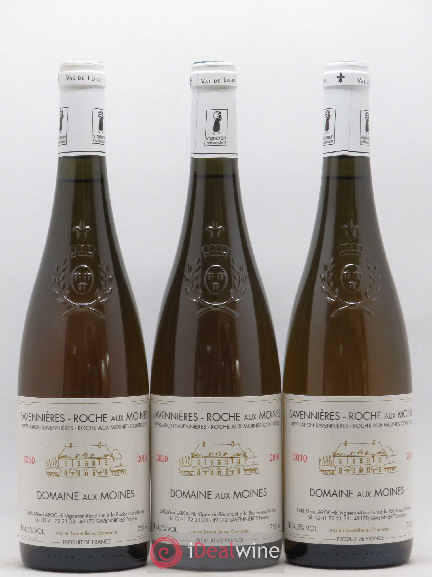 Savennières Roche aux Moines Domaine aux Moines 2010 - Posten von 3 Flaschen - 0