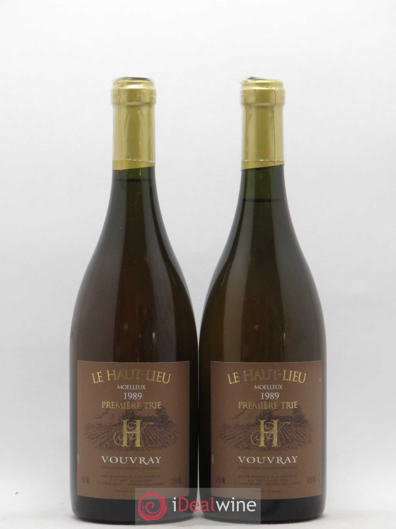 Vouvray Le Haut-Lieu Moelleux 1ère Trie Domaine Huet 1989 - Lotto di 2 bottiglie - 0