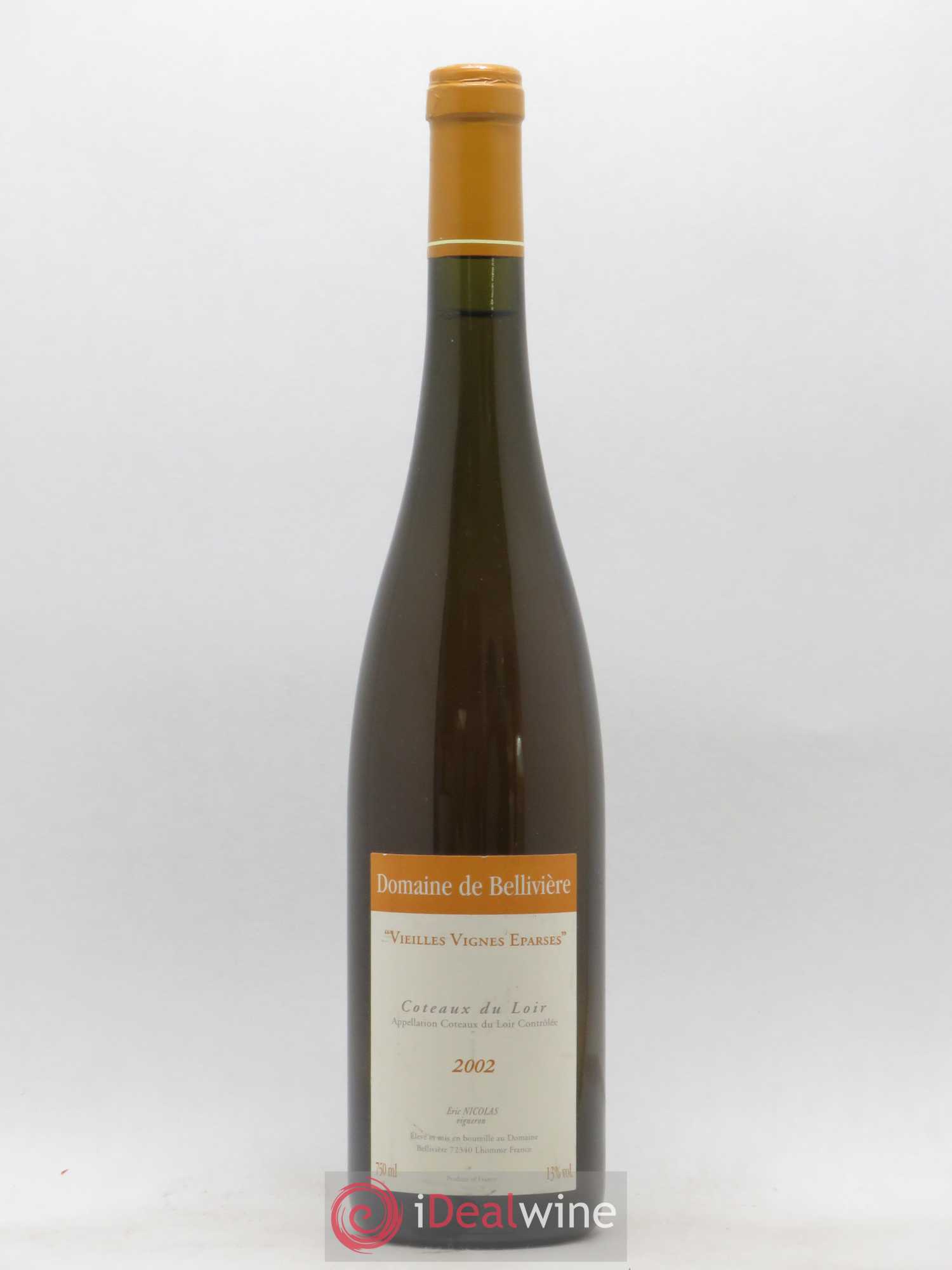 Coteaux du Loir Vieilles Vignes Eparses Domaine de Bellivière 2002 - Lot de 1 bouteille - 0