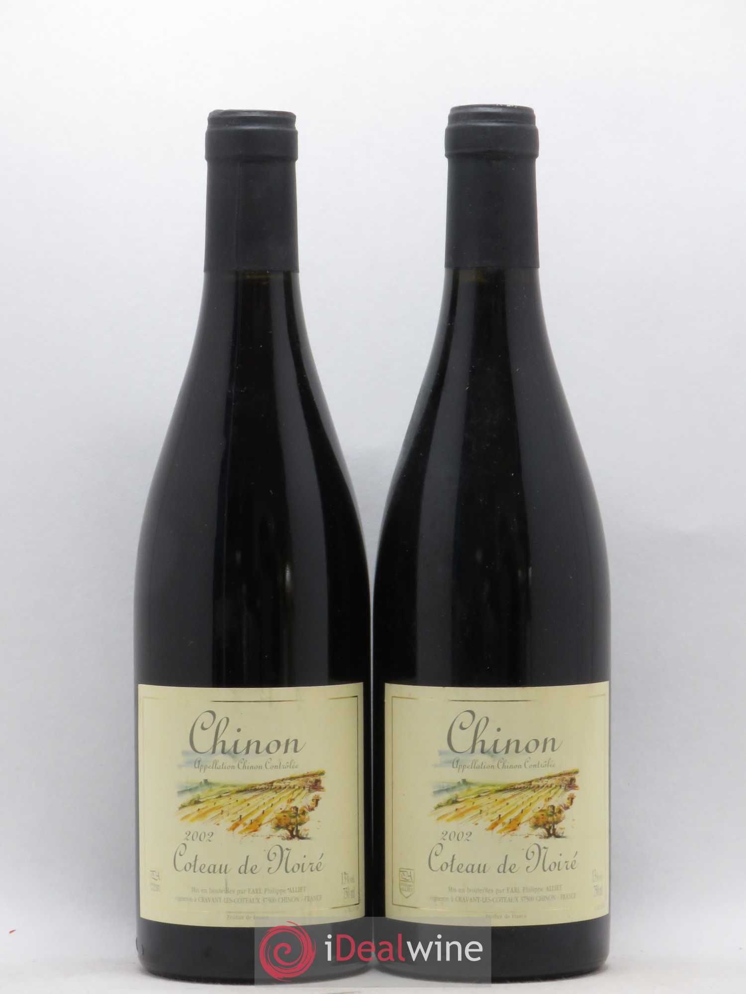 Chinon Coteau de Noiré Philippe Alliet 2002 - Lot de 2 bouteilles - 0