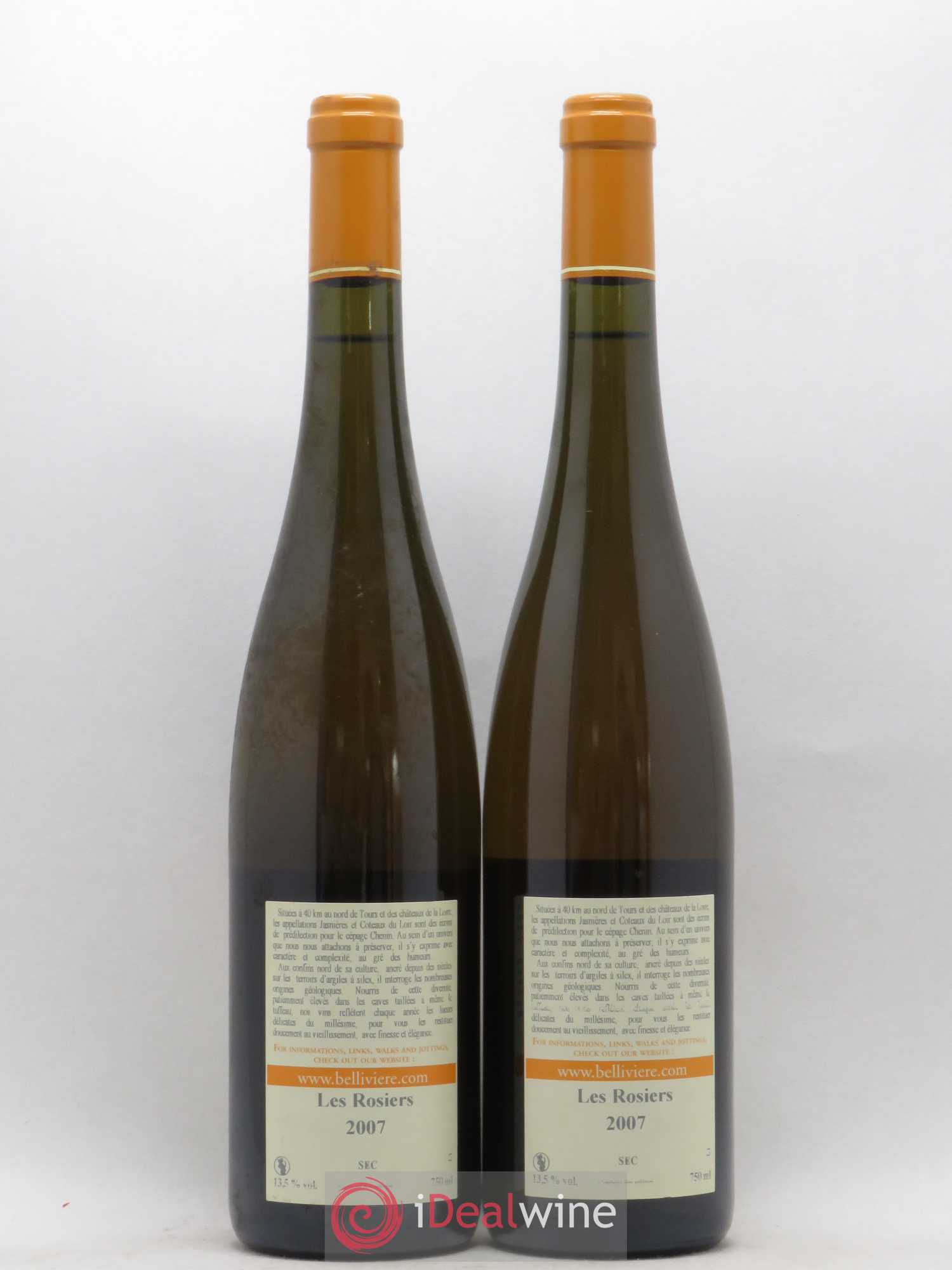 Jasnières Les Rosiers Domaine de Bellivière 2007 - Lot de 2 bouteilles - 1