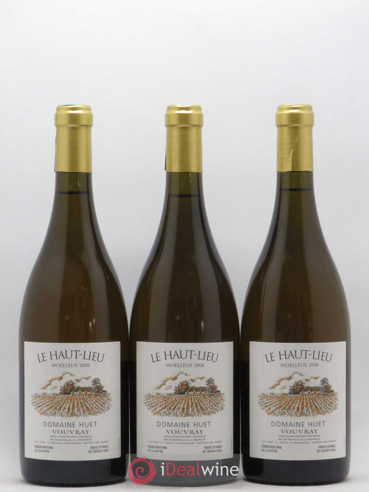 Vouvray Le Haut-Lieu Moelleux Domaine Huet 2008 - Lotto di 6 bottiglie - 1