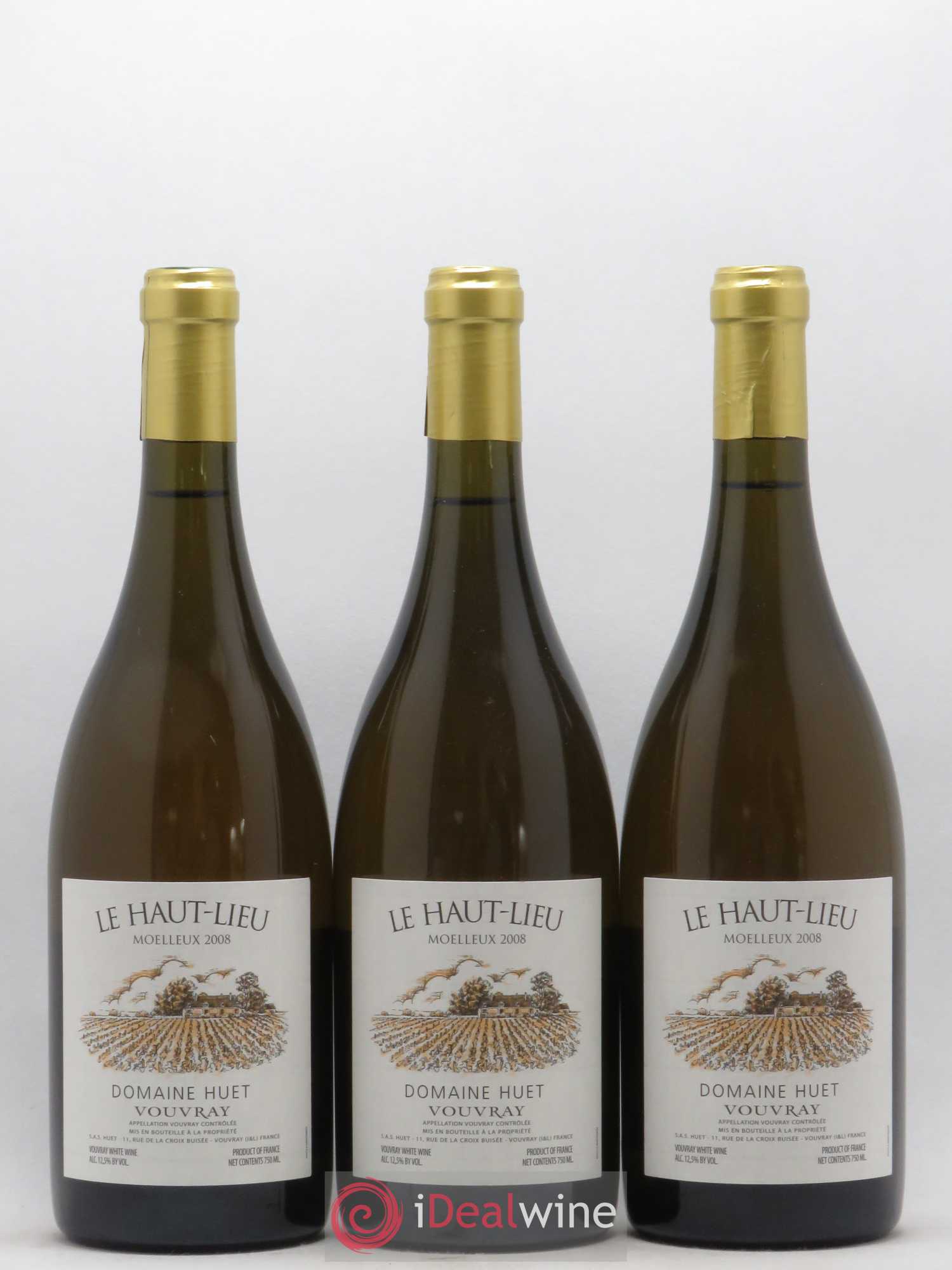 Vouvray Le Haut-Lieu Moelleux Domaine Huet 2008 - Lotto di 6 bottiglie - 2