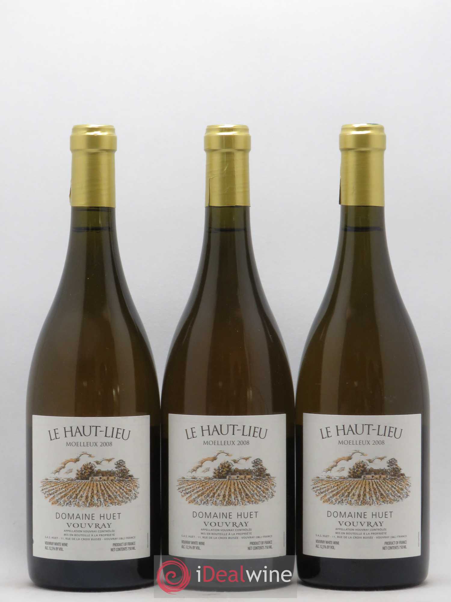 Vouvray Le Haut-Lieu Moelleux Domaine Huet 2008 - Lotto di 3 bottiglie - 0
