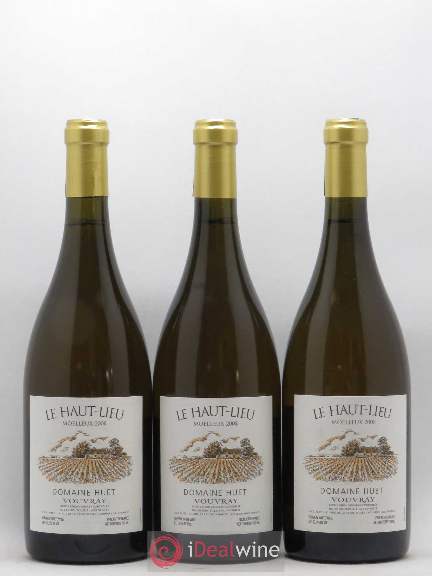 Vouvray Le Haut-Lieu Moelleux Domaine Huet 2008 - Lotto di 3 bottiglie - 0