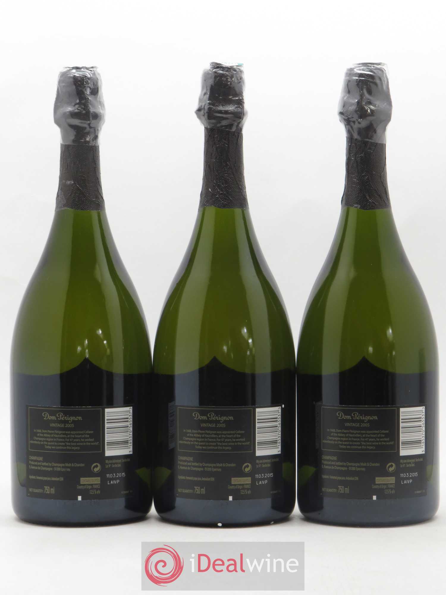 Brut Dom Pérignon 2005 - Lot de 3 bouteilles - 1