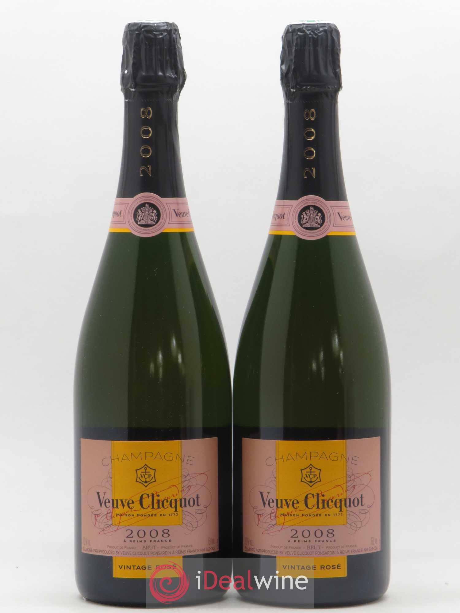 Vintage Rosé Veuve Clicquot 2008 - Lot de 2 bouteilles - 0