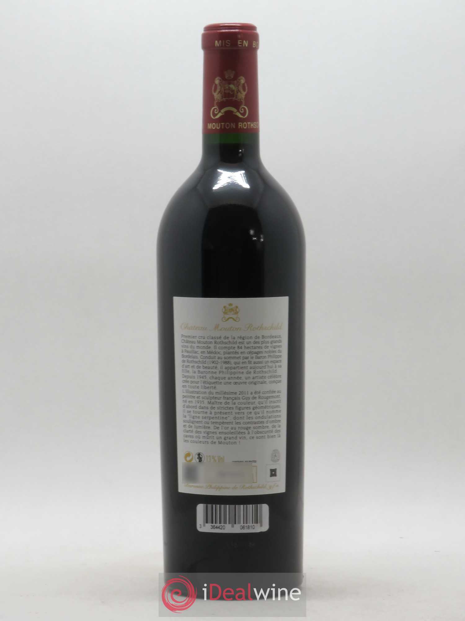 Château Mouton Rothschild 1er Grand Cru Classé 2011 - Lot of 1 bottle - 1