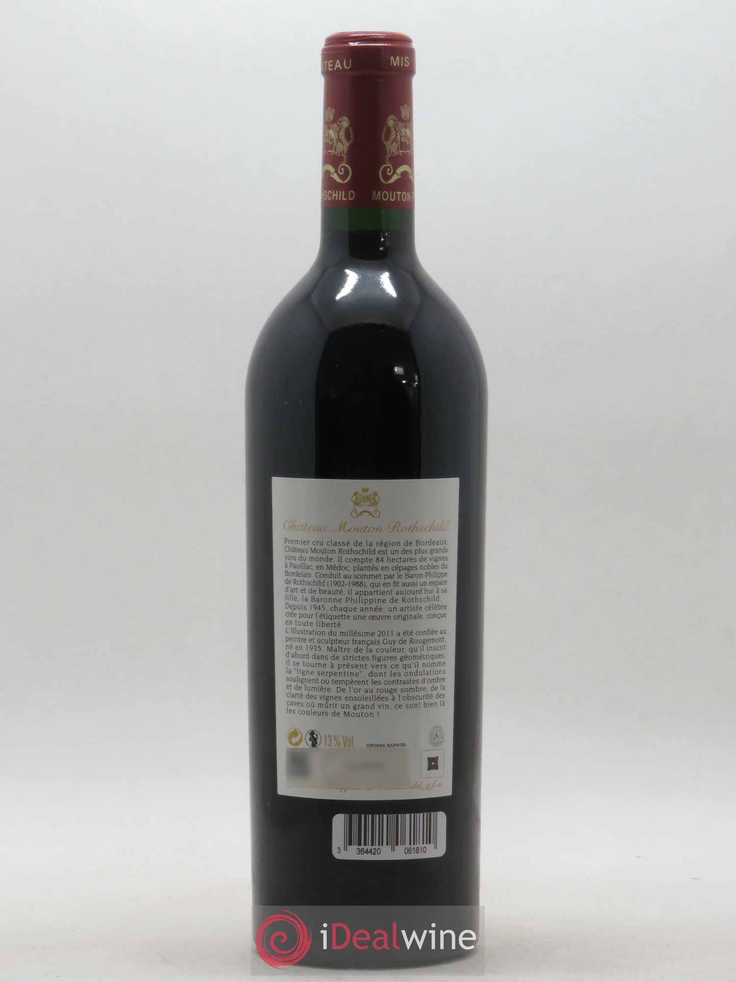 Château Mouton Rothschild 1er Grand Cru Classé 2011 - Lot of 1 bottle - 1