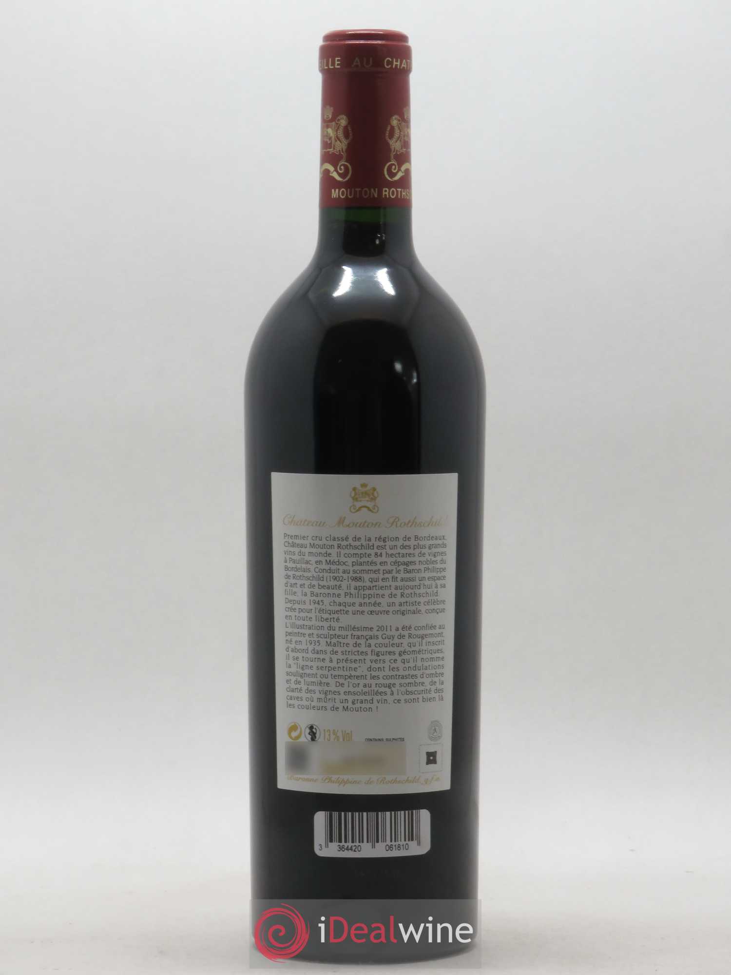 Château Mouton Rothschild 1er Grand Cru Classé 2011 - Lot de 1 bouteille - 1