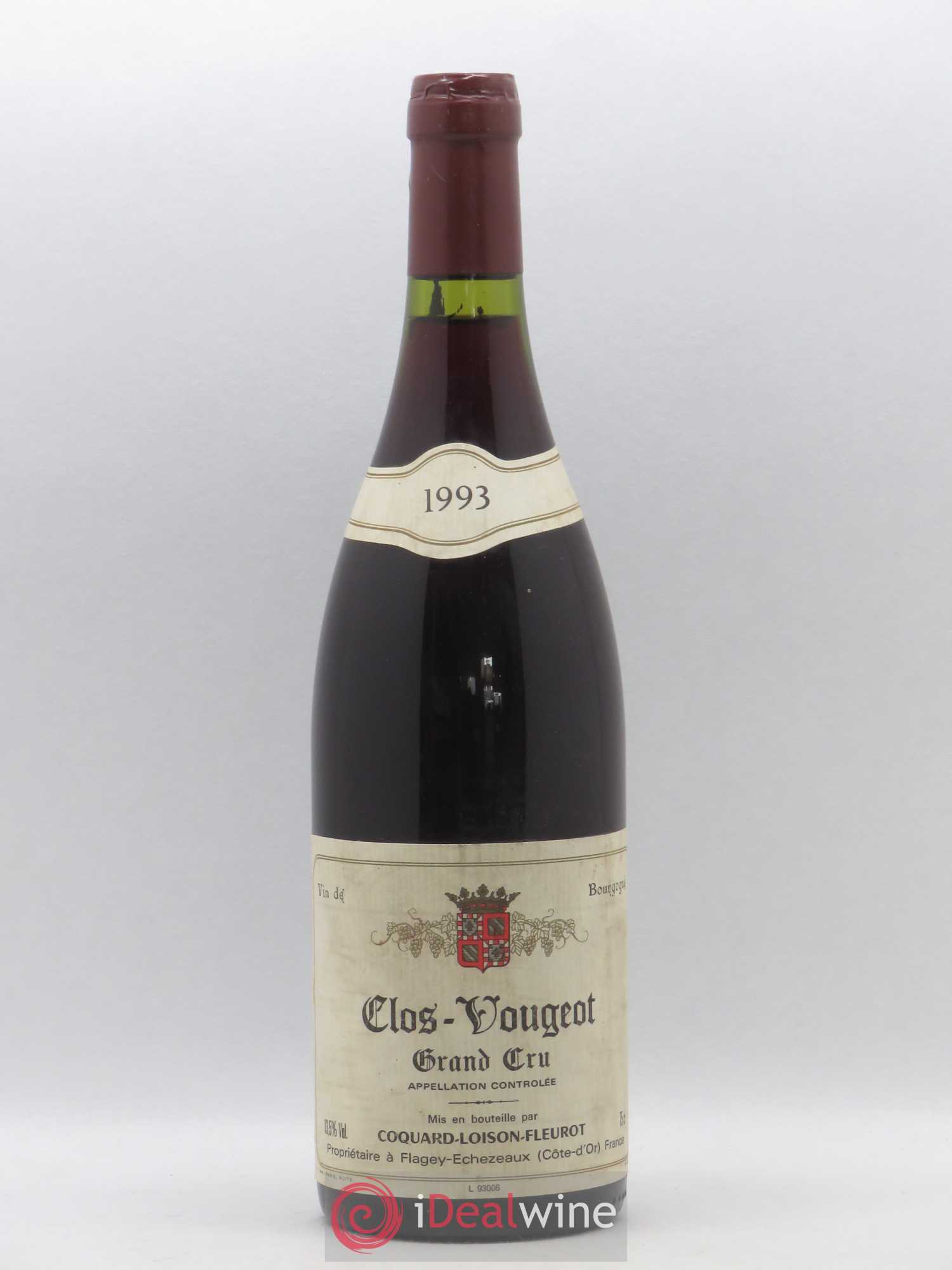 Clos de Vougeot Grand Cru Coquard Loiseau Fleurot 1993 - Posten von 1 Flasche - 0