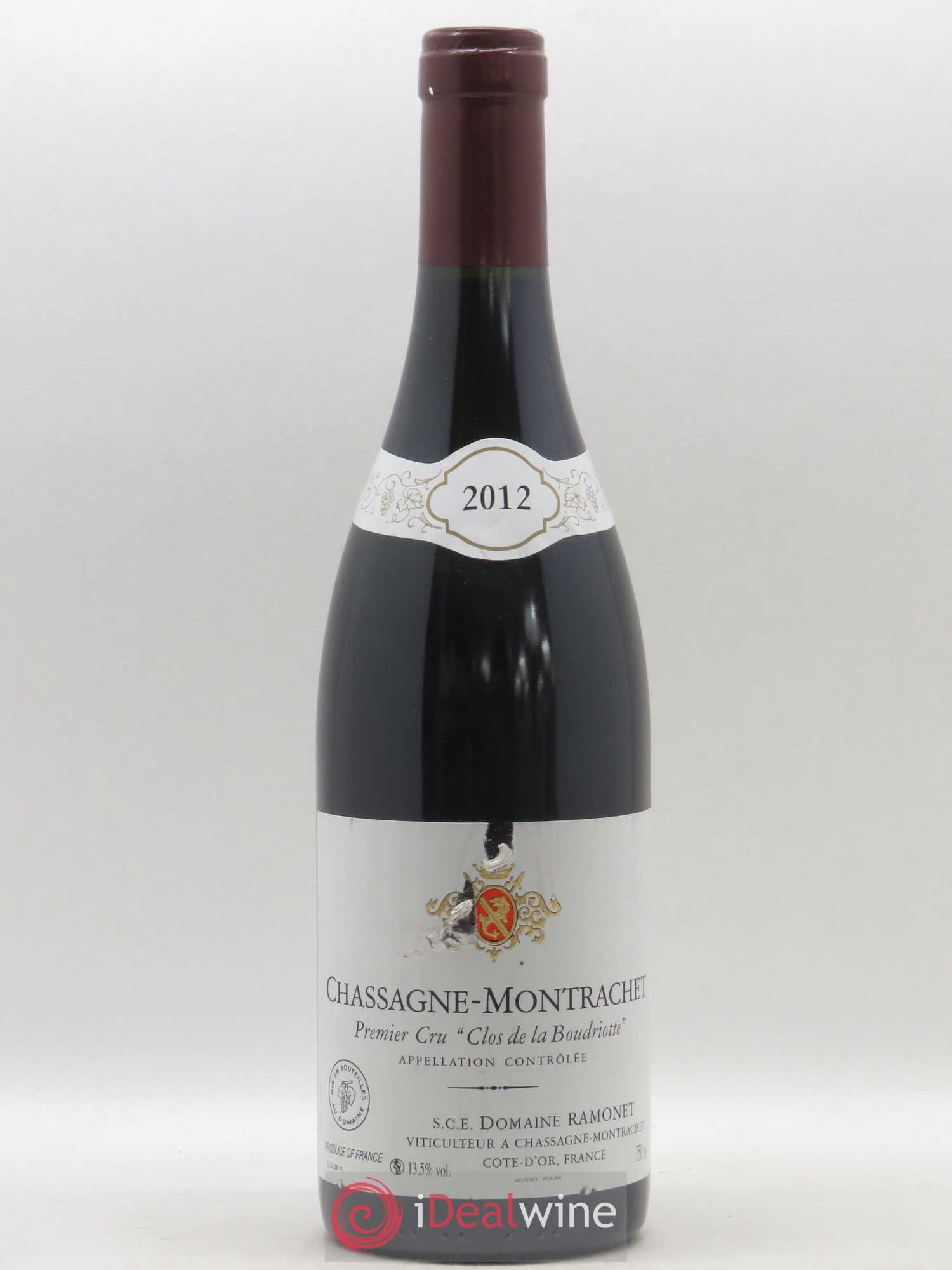 Chassagne-Montrachet 1er Cru Clos de la Boudriotte Ramonet (Domaine) 2012 - Lot de 1 bouteille - 0