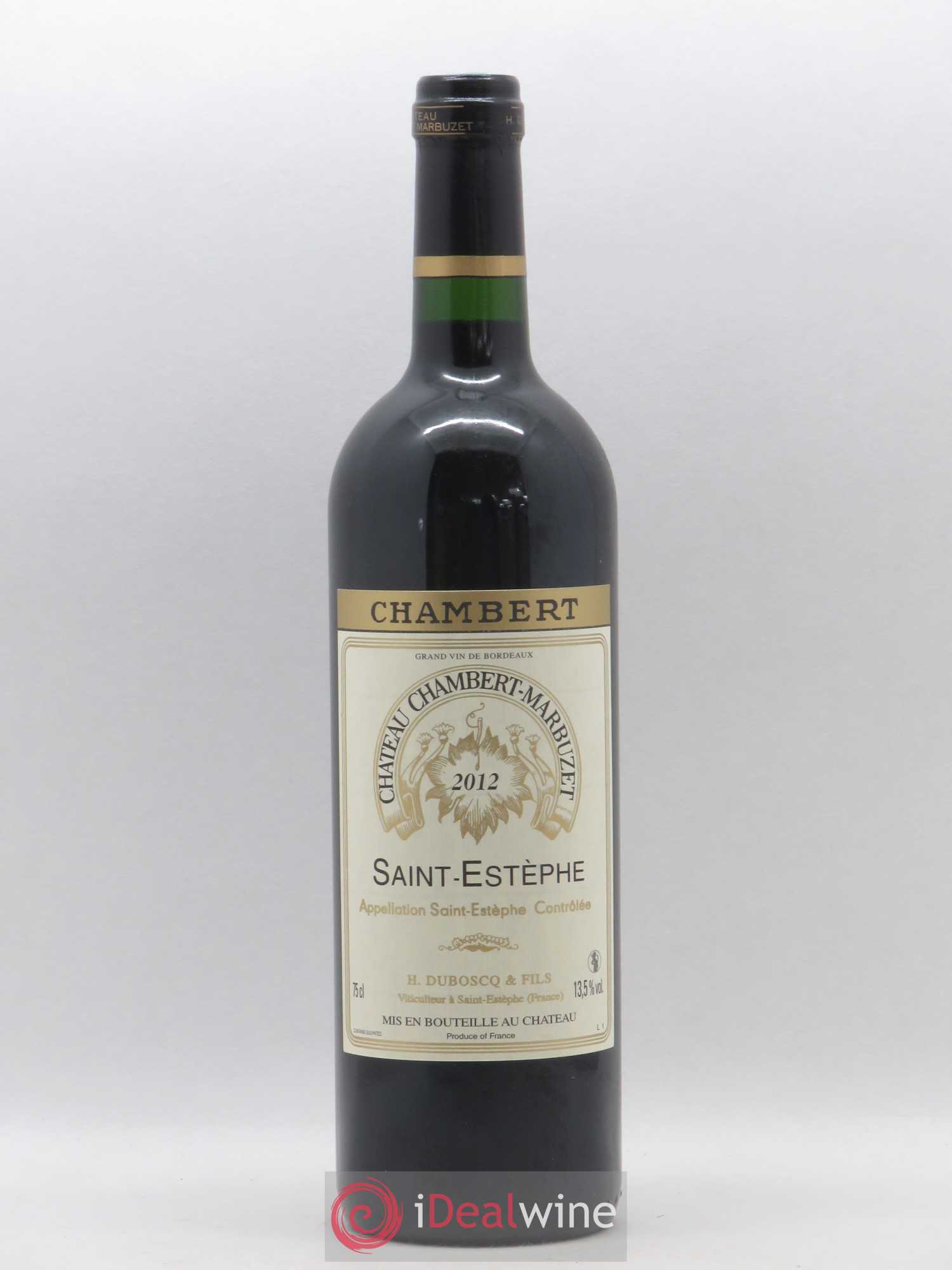 Château Chambert-Marbuzet Cru Bourgeois 2012 - Lot de 1 bouteille - 0